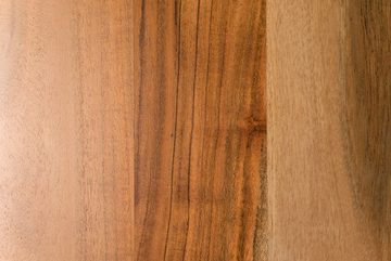 SAM® Baumkantentisch Ando, massives Akazienholz, natürliche Baumkante, Metallgestell X-Form