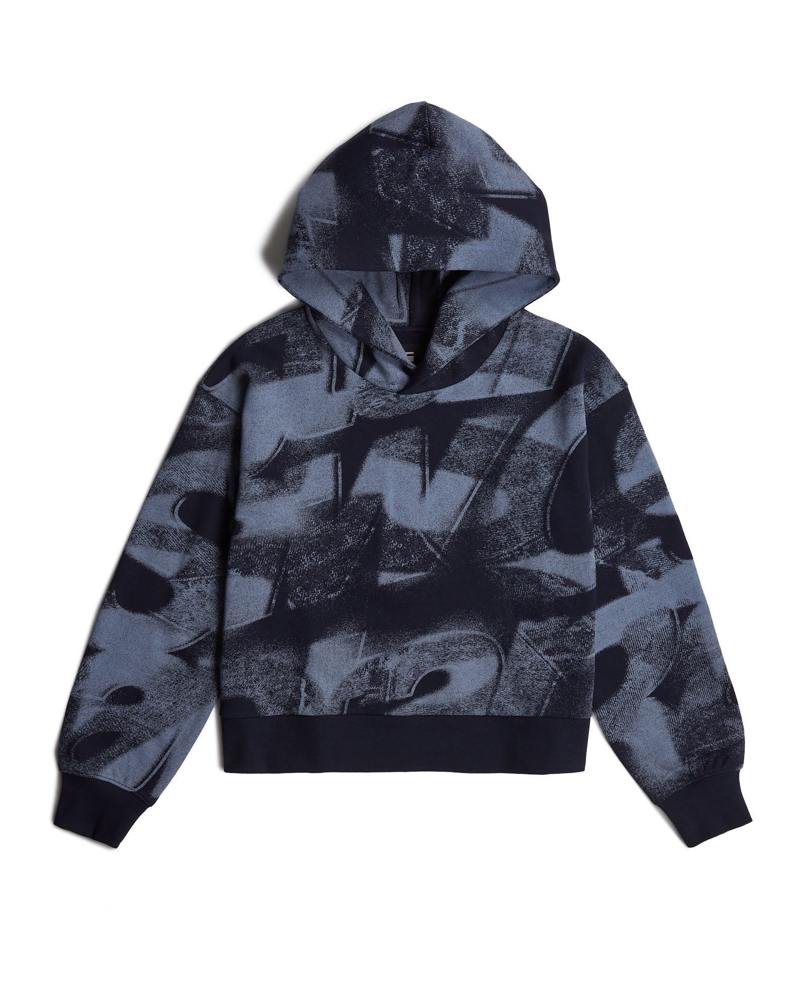 G-STAR Longpullover Sprayed Letters Loose Hooded Sweatshirt