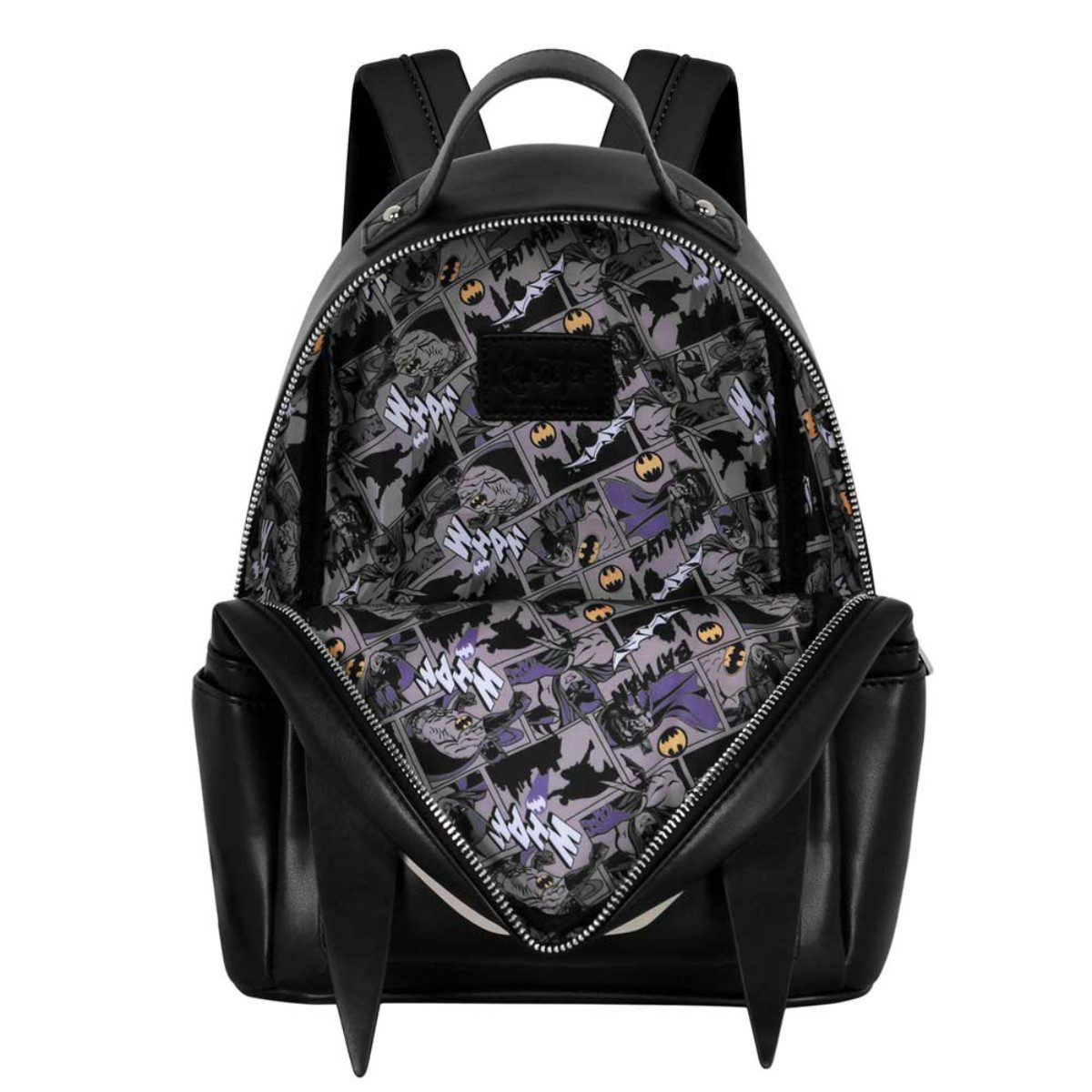 DC Comics Rucksack Batman Schulrucksack Schwarz mit Innenfach und Reißverschluss