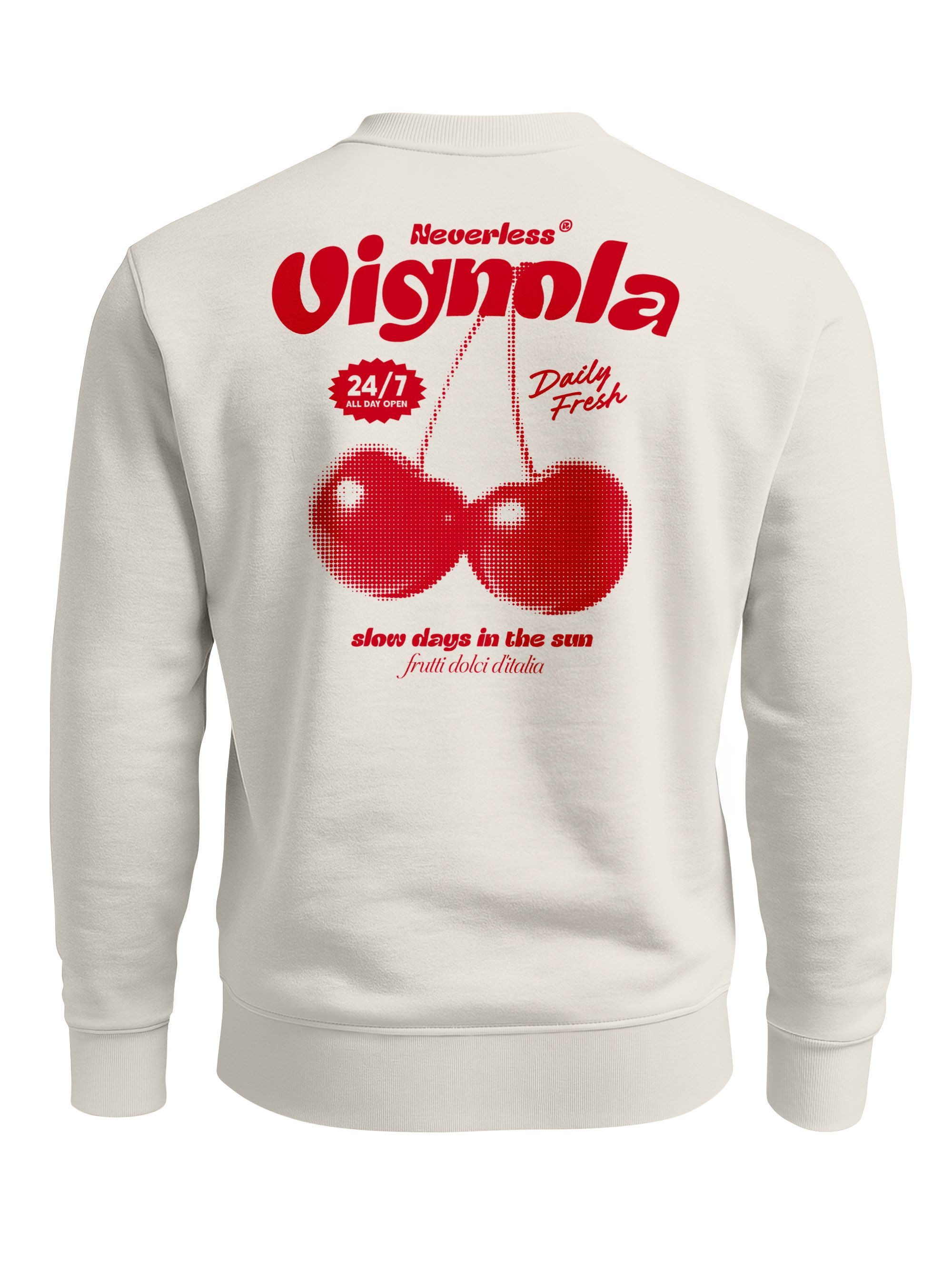 Sweatshirt Sweatshirt Herren Pullover mit Backprint Vignola Pulli mit
