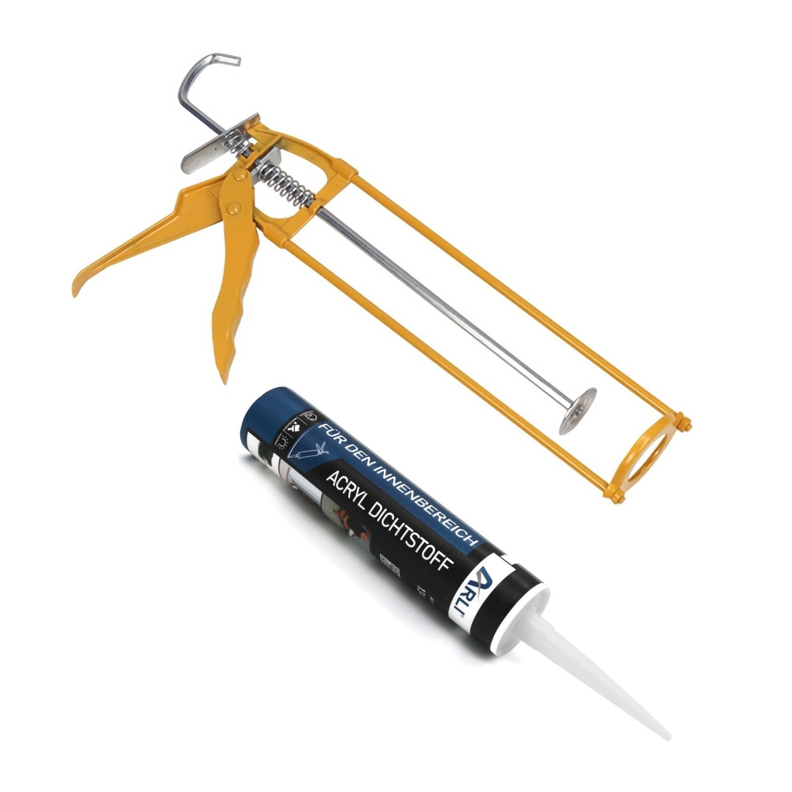 ARLI Maleracryl Kartuschenpresse + Acryl, Maleracryl Dichtstoff Bauacryl Fugendichter, (1-tlg)