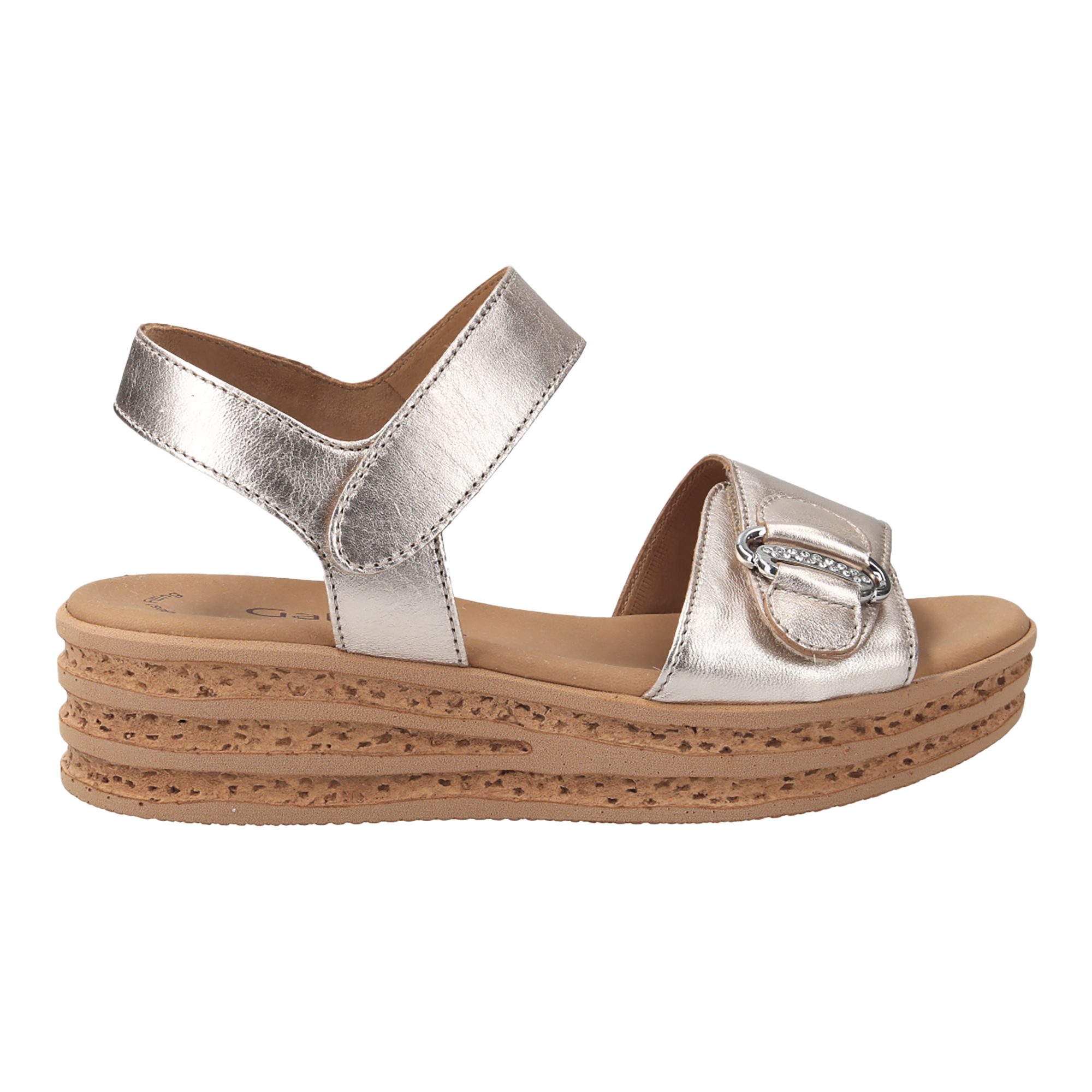 Gabor Gabor 44.554.62, Sandaletten, Puder/ Champagner/ metallik, Damen Sandalette