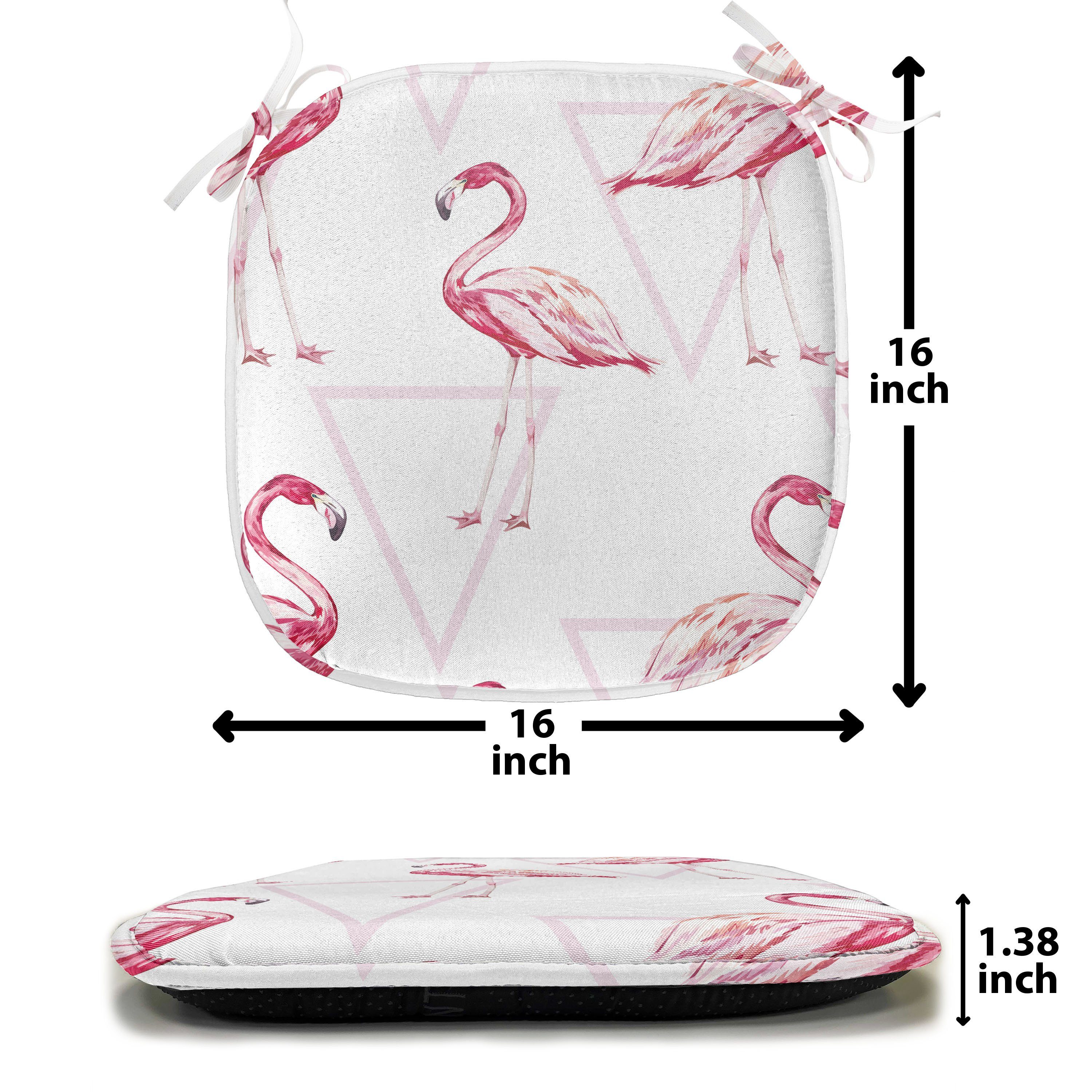 für Flamingo Stuhlkissen wasserfestes Riemen Kissen Geometrisch Dekoratives mit Abakuhaus Küchensitze,