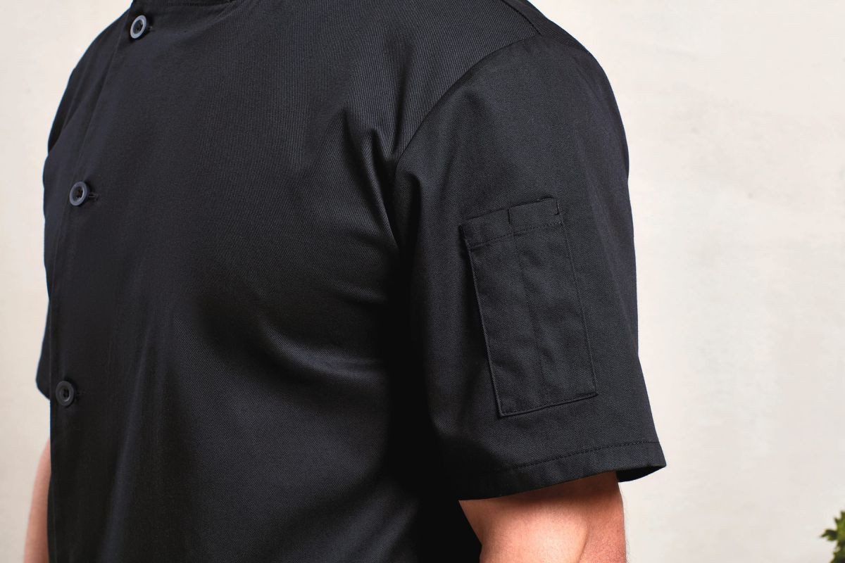 Premier Workwear Arbeitsjacke Kochjacke Essential Short Sleeve Chefs Jacket – Bild 3 von 4