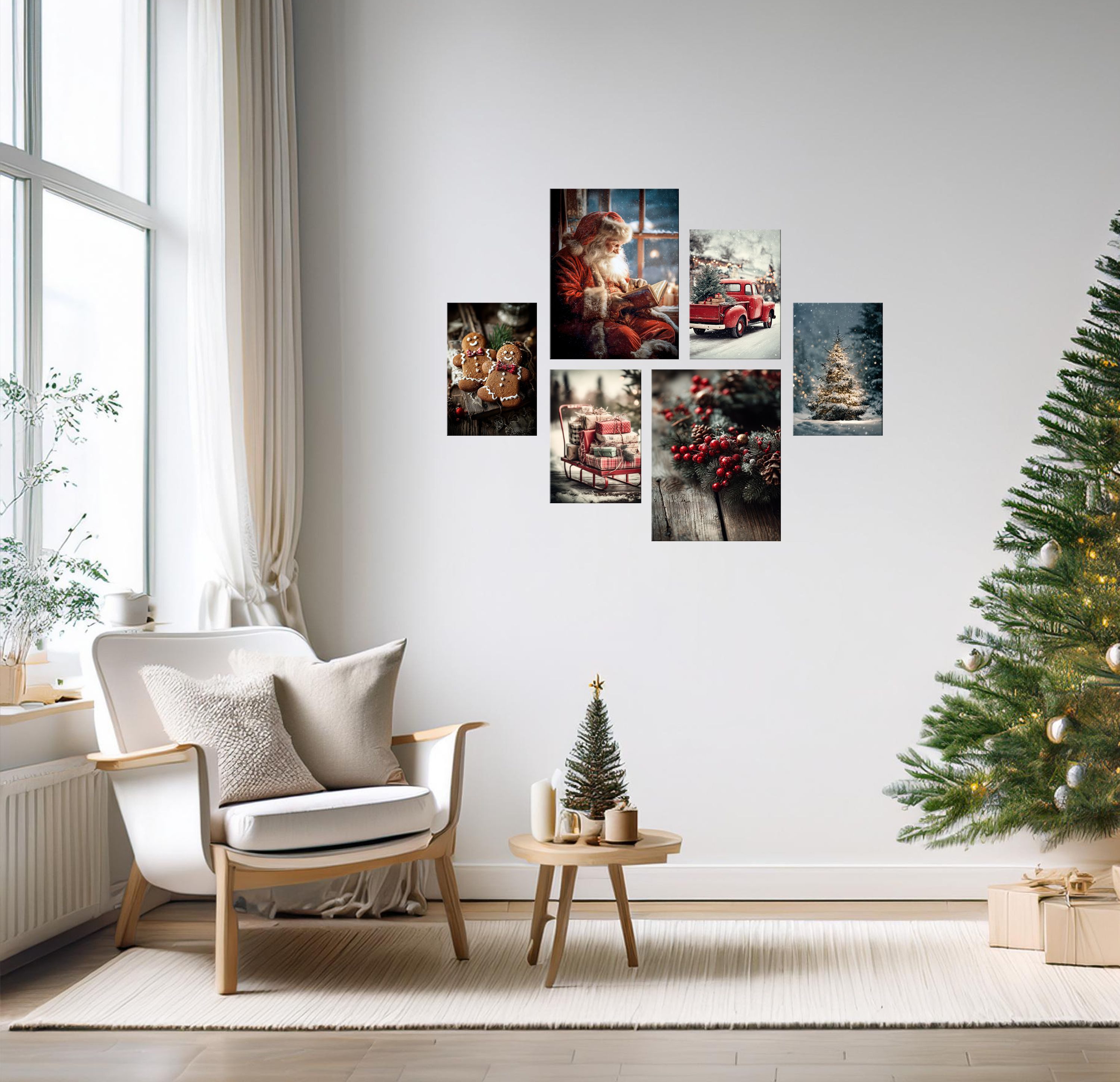 artissimo Mehrteilige Bilder Bilderset Weihnachten, moderne Weihnachtsdeko günstig online kaufen