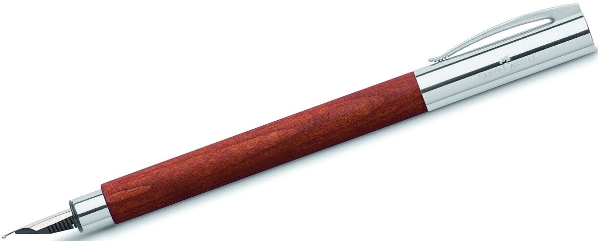 Füllfederhalter Füllhalter Ambition Schaft aus Birnbaumholz Feder M in Geschenketui.
