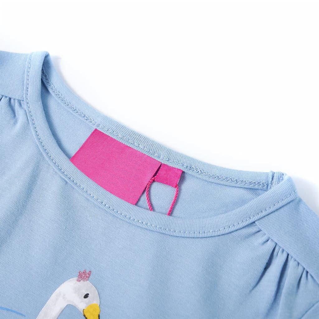 vidaXL Langarmshirt Kinder-Langarmshirt Hellblau 140