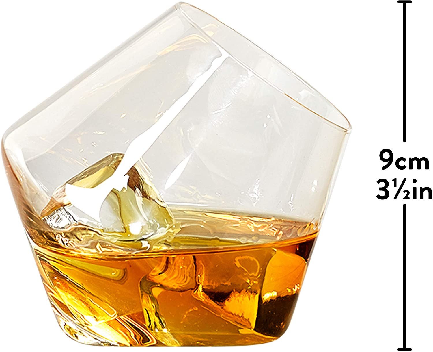 Gentlemen's Whiskyglas Gentlemen 's Hardware Rocken, Whisky Gläser-Set, Quartz Glas, außergewöhnliches Whisky Glas für Feierabend, Feiern, Party