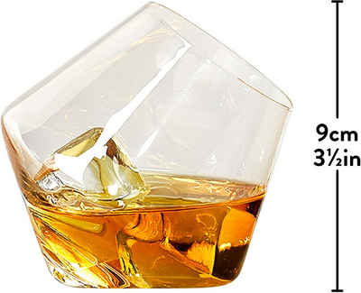 Gentlemen's Whiskyglas Gentlemen 's Hardware Rocken, Whisky Gläser-Set, Quartz Glas, außergewöhnliches Whisky Glas für Feierabend, Feiern, Party