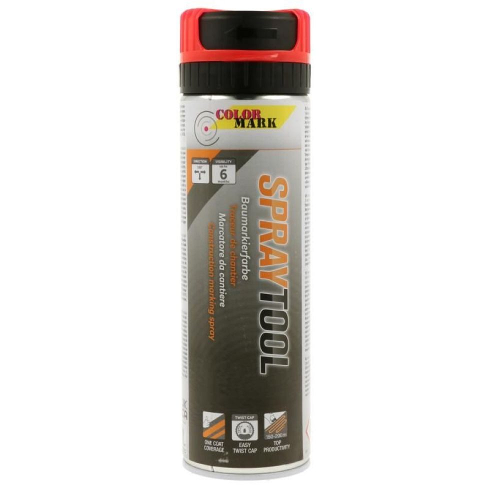Dupli-Color Sprühlack Markierungsspray neonrot 500ml Spraytool