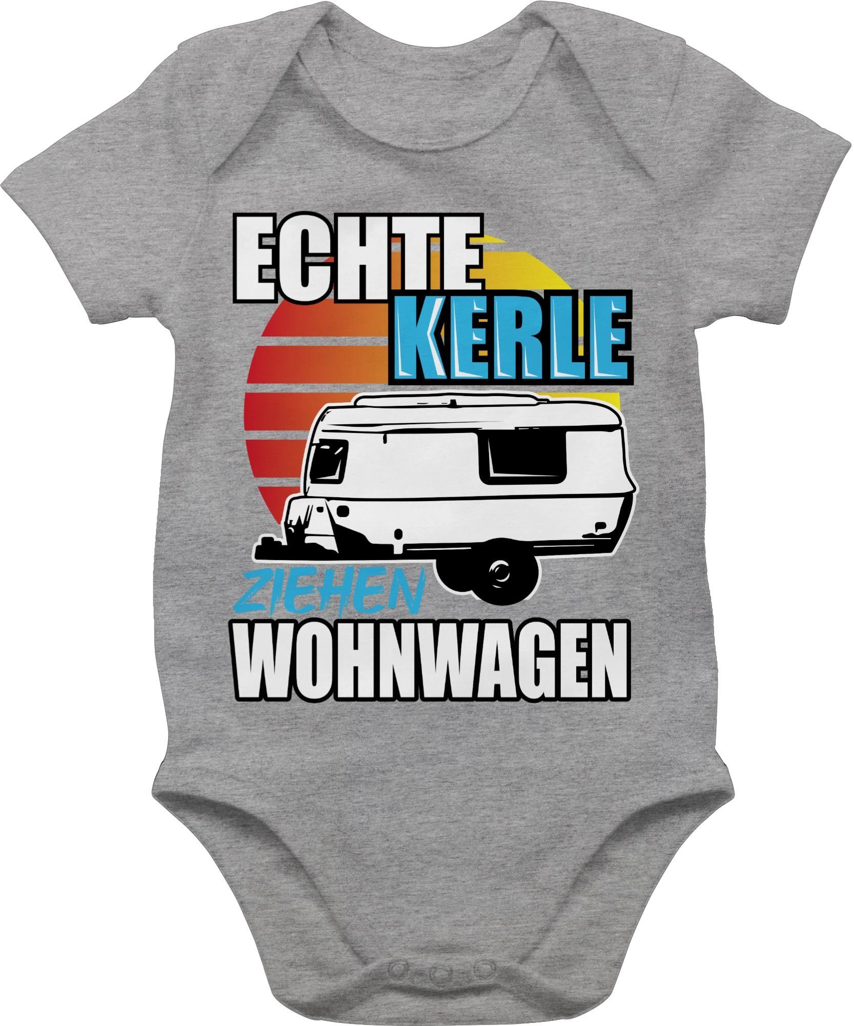 Shirtracer Shirtbody »Echte Kerle ziehen Wohnwagen Statement Sprüche