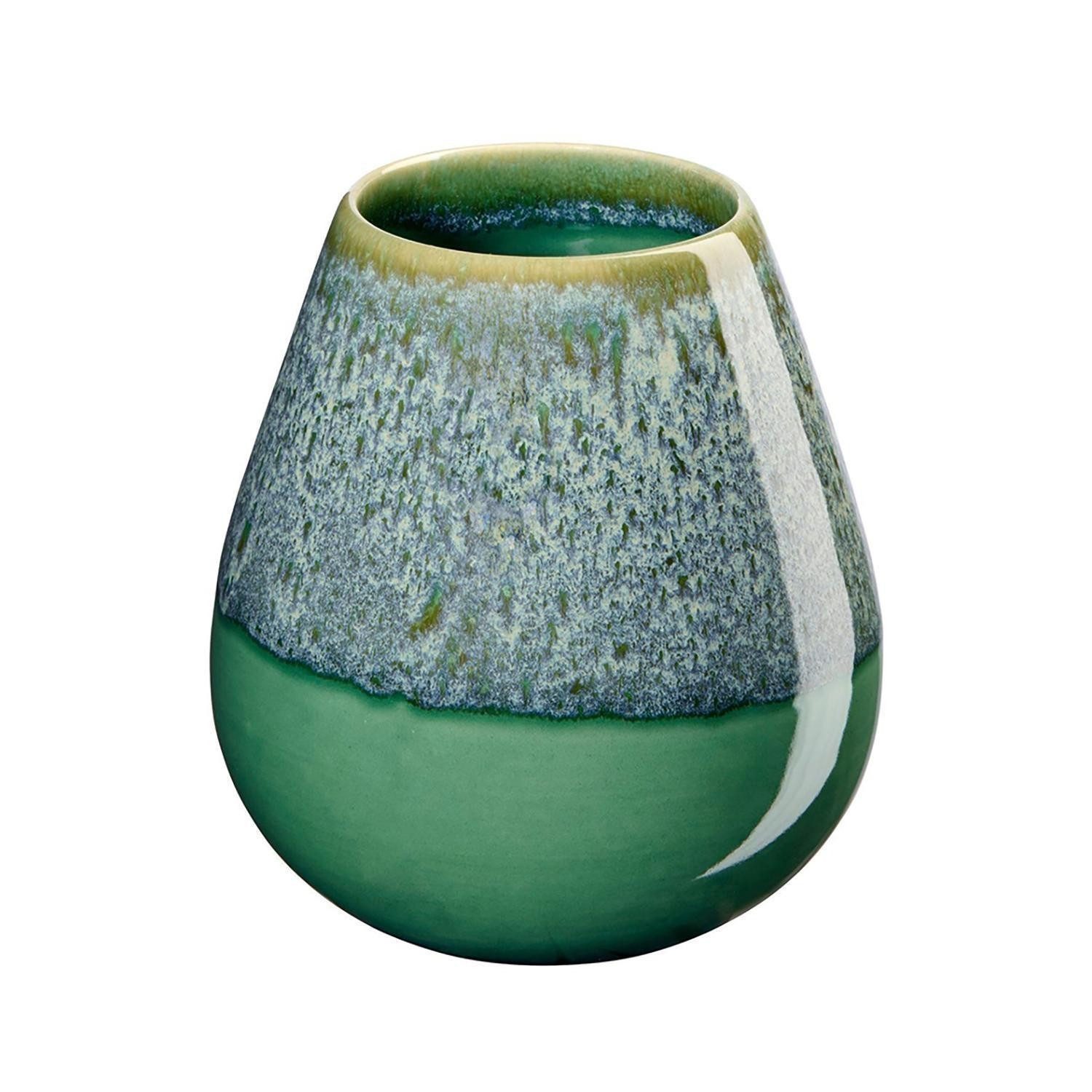 ASA SELECTION Tischvase IL CAPRICCIO, Grün, Blau, Steinzeug, (1 St), spülmaschinengeeignet, mit Reaktivglasur, Ø 9 x H 18 cm