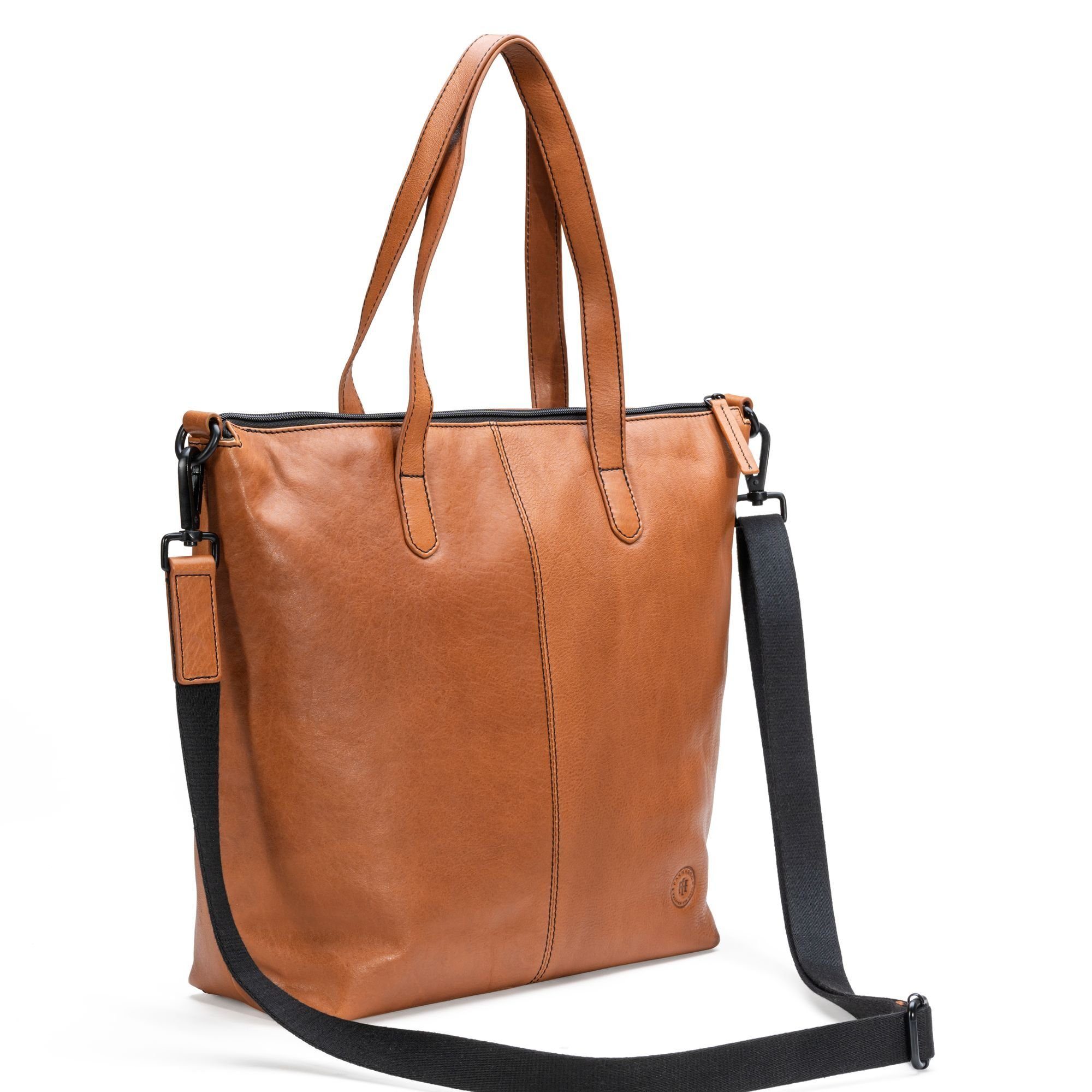 Leder Farmhood Memphis, Schultertasche cognac