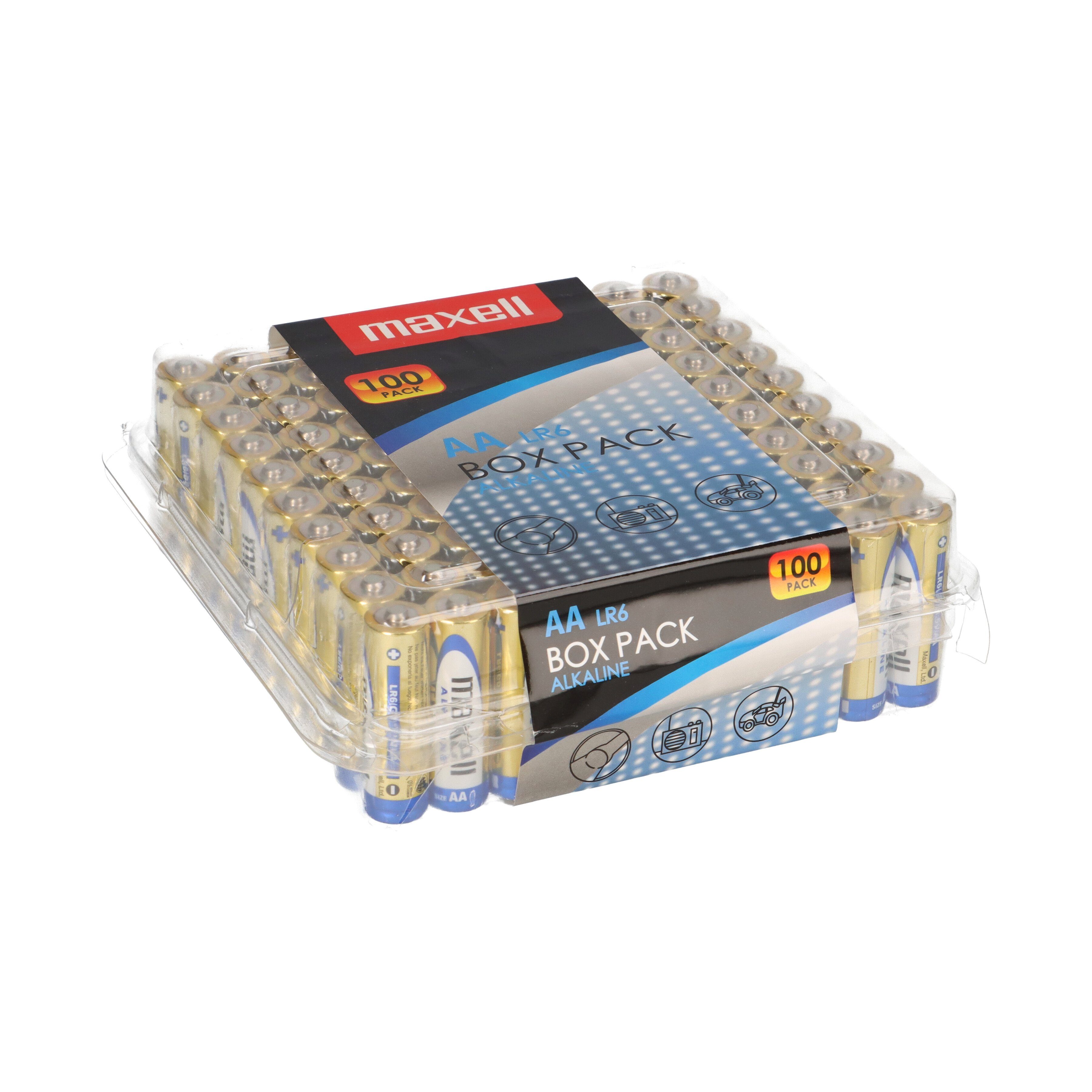 Maxell 100er Box Maxell Batterien AA Mignon LR6 Alkaline Batterie | Batterien