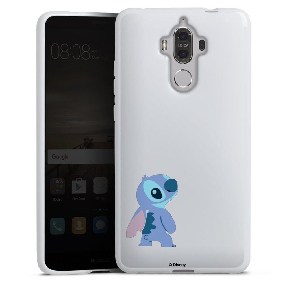 DeinDesign Handyhülle Lilo & Stitch Fanartikel Disney Stitch Smiling, Huawei Mate 9 Silikon Hülle Bumper Case Handy Schutzhülle