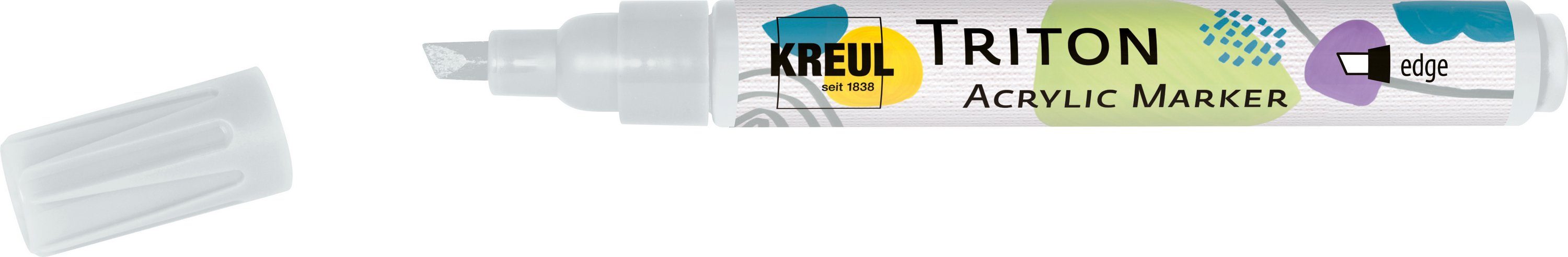 Kreul Marker Triton Acrylic Marker EDGE, Strichstärke 1 - 4 mm Silber