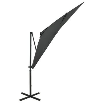 DOTMALL Sonnenschirm Ampelschirm mit Mast und LED-Beleuchtung 250 cm