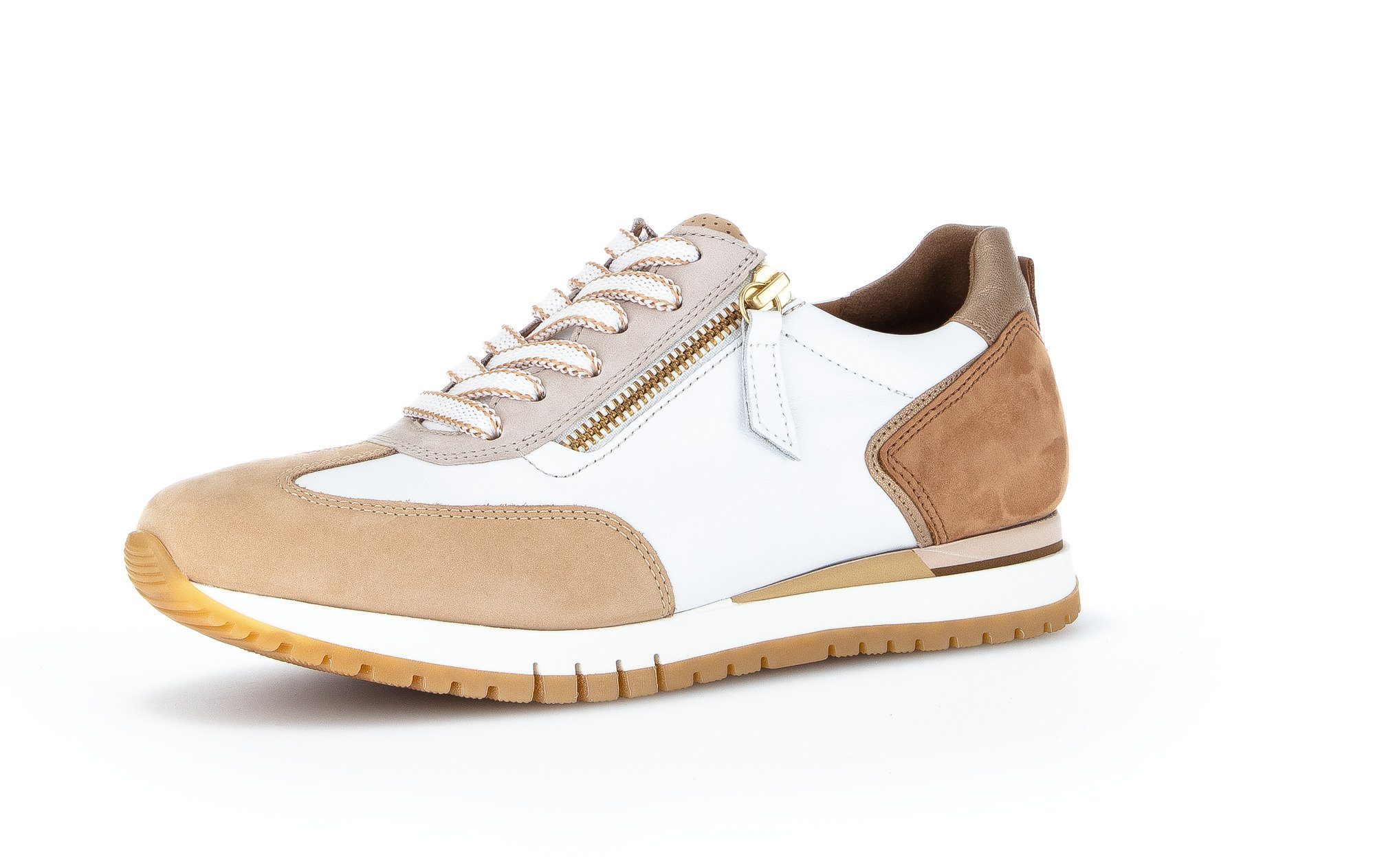 Gabor Sneaker weiss/caramel / 52