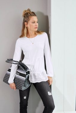 Aniston CASUAL Shirtbluse mit hochwertiger Spitze am Saum