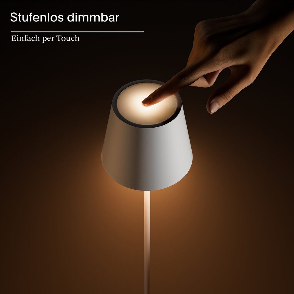SIGOR LED Tischleuchte, Dimmbar, LED fest integriert, Warmweiß