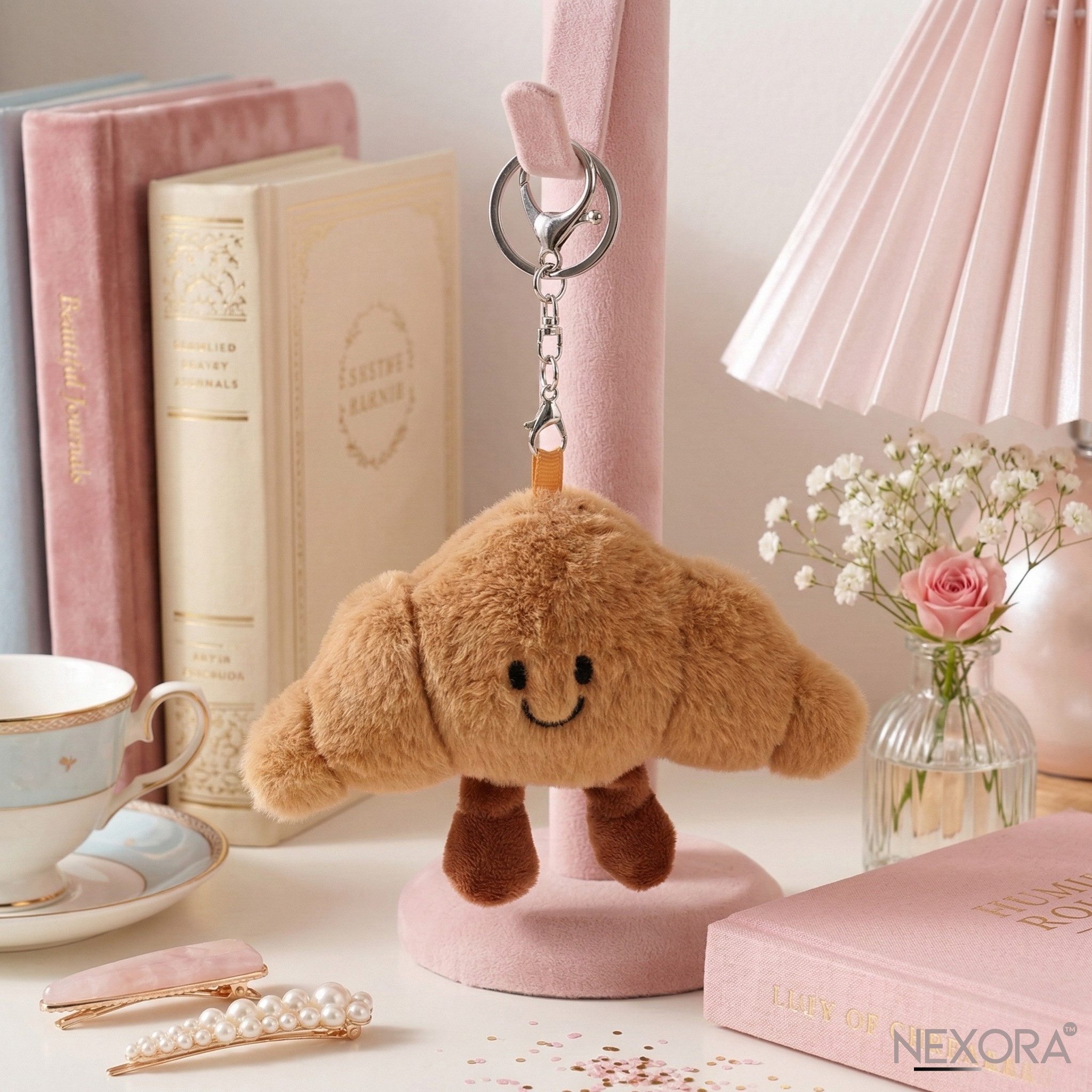 NEXORA Schlüsselanhänger Croissant Plüsch Schlüsselanhänger – Kawaii Anhäng günstig online kaufen