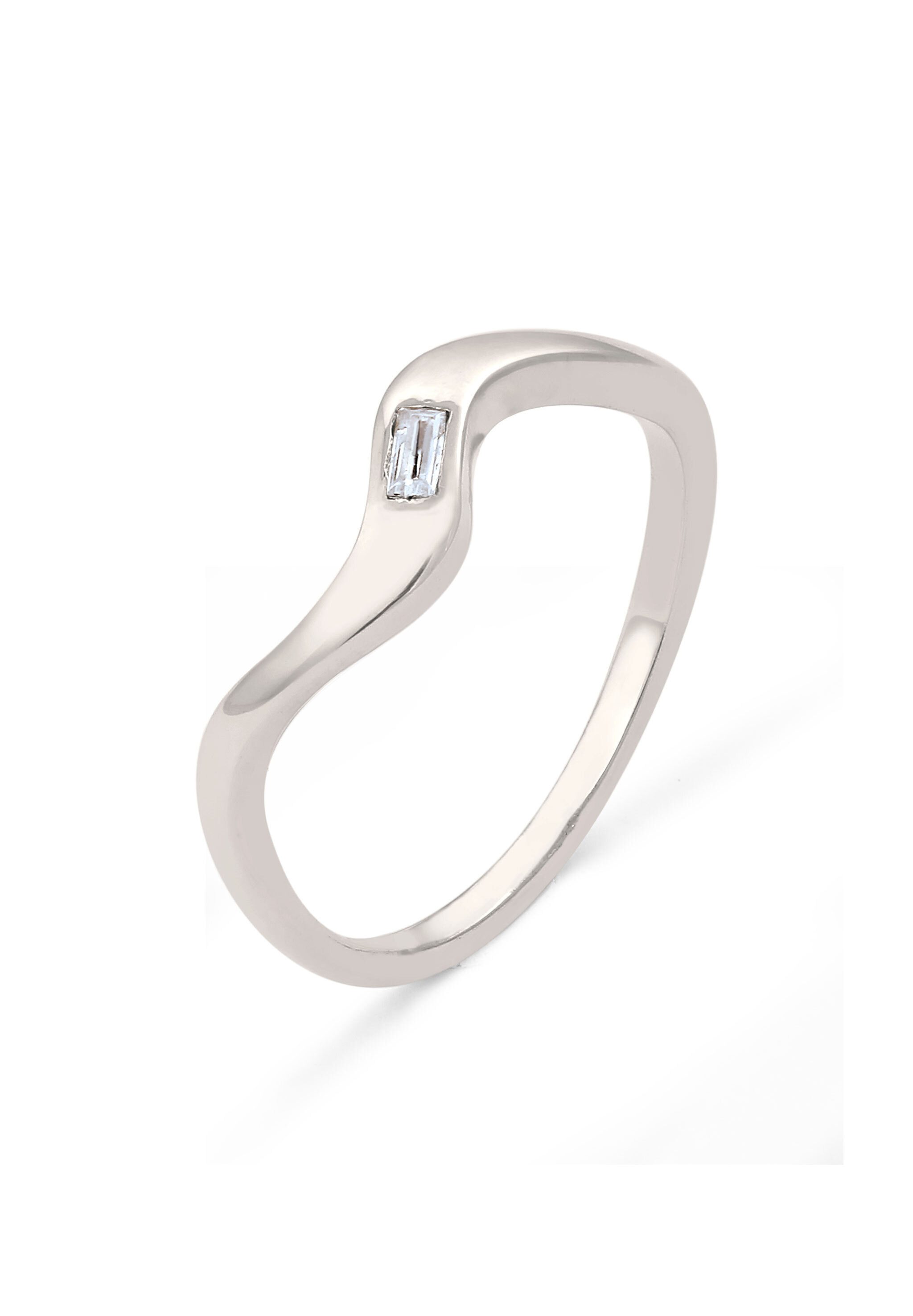 Fingerring Organic Topas Weiß 925 Sterling Silber