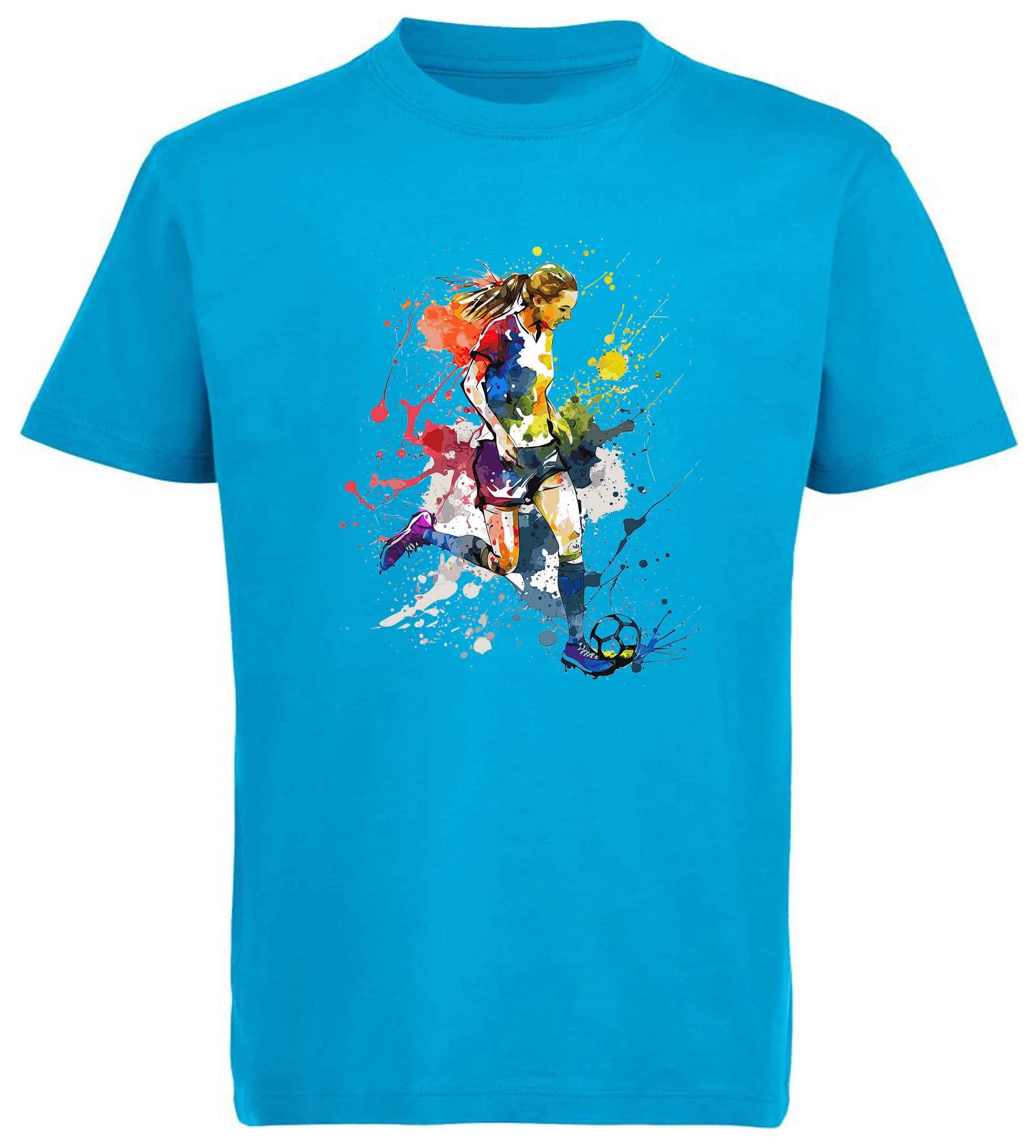 T-Shirt Kinder Fussball Print Shirt - Fussballerin