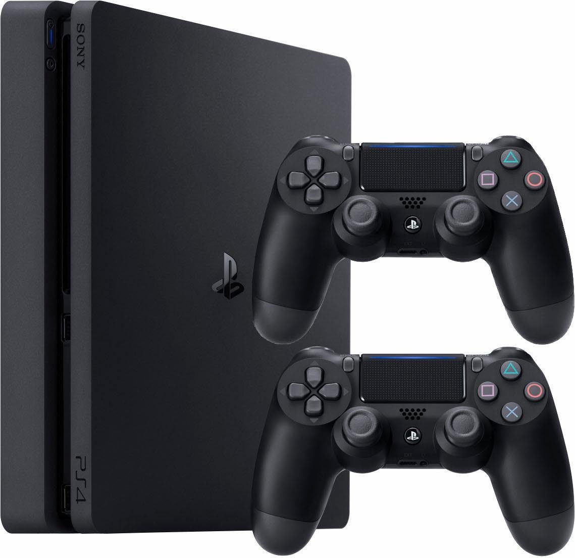 PlayStation 4 Slim (Bundle, inkl. 2 PlayStation 4 Wireless DualShock Controller)