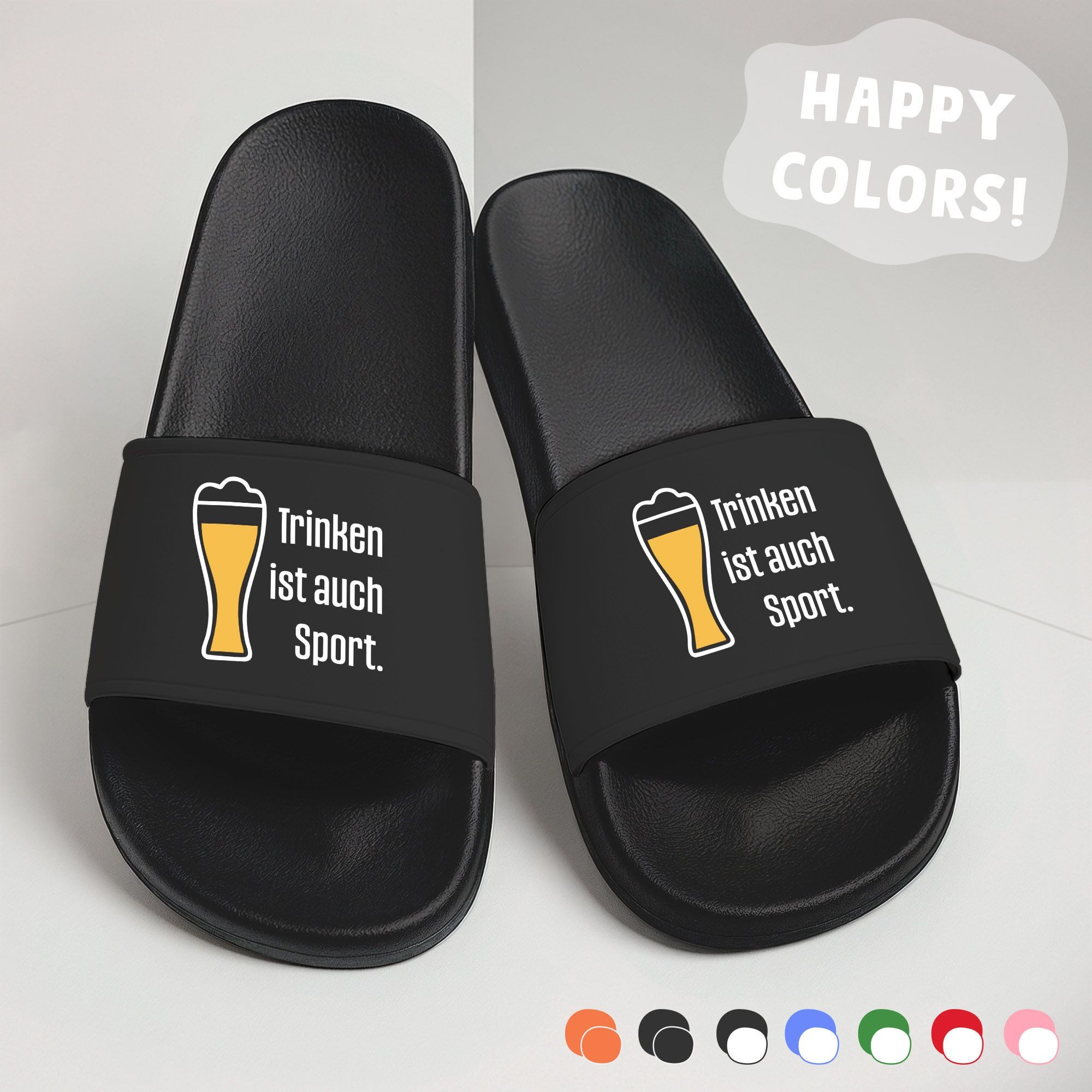 MoonWorks Badeschlappen mit Spruch Bier Badelatschen Unisex Fun Geschenk fü günstig online kaufen