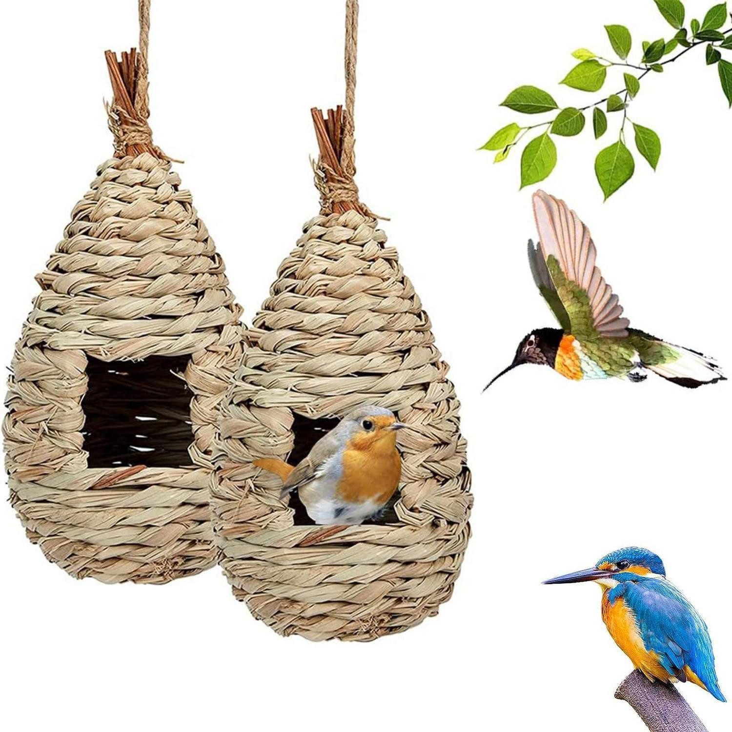 LuxusKollektion Vogelhaus Vogelhaus handgewebt 2er-Set