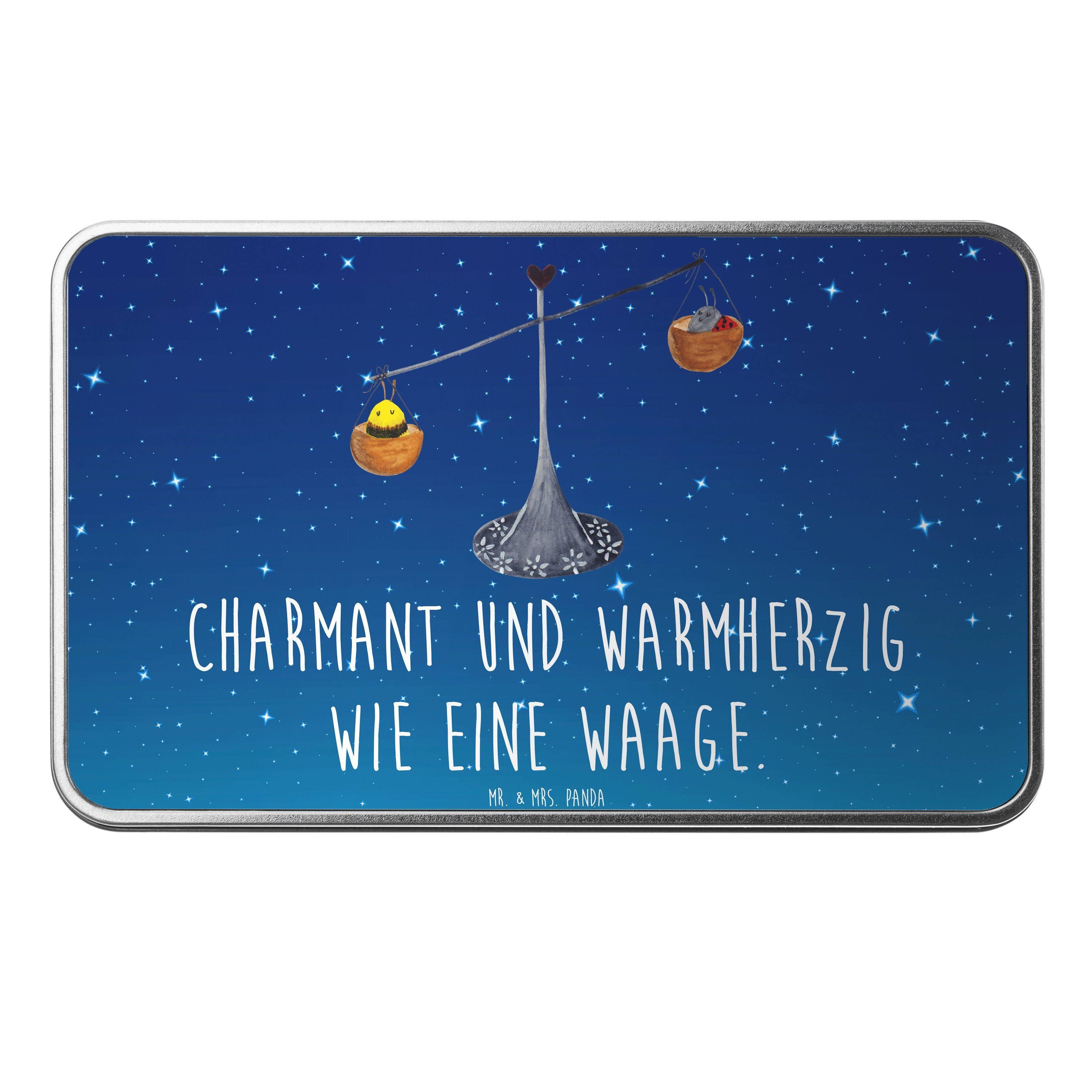 Mr. & Mrs. Panda Dose Sternzeichen Blau (1 Sternenhimmel - - Metalldose, Waage Geschenk, St) Vespe