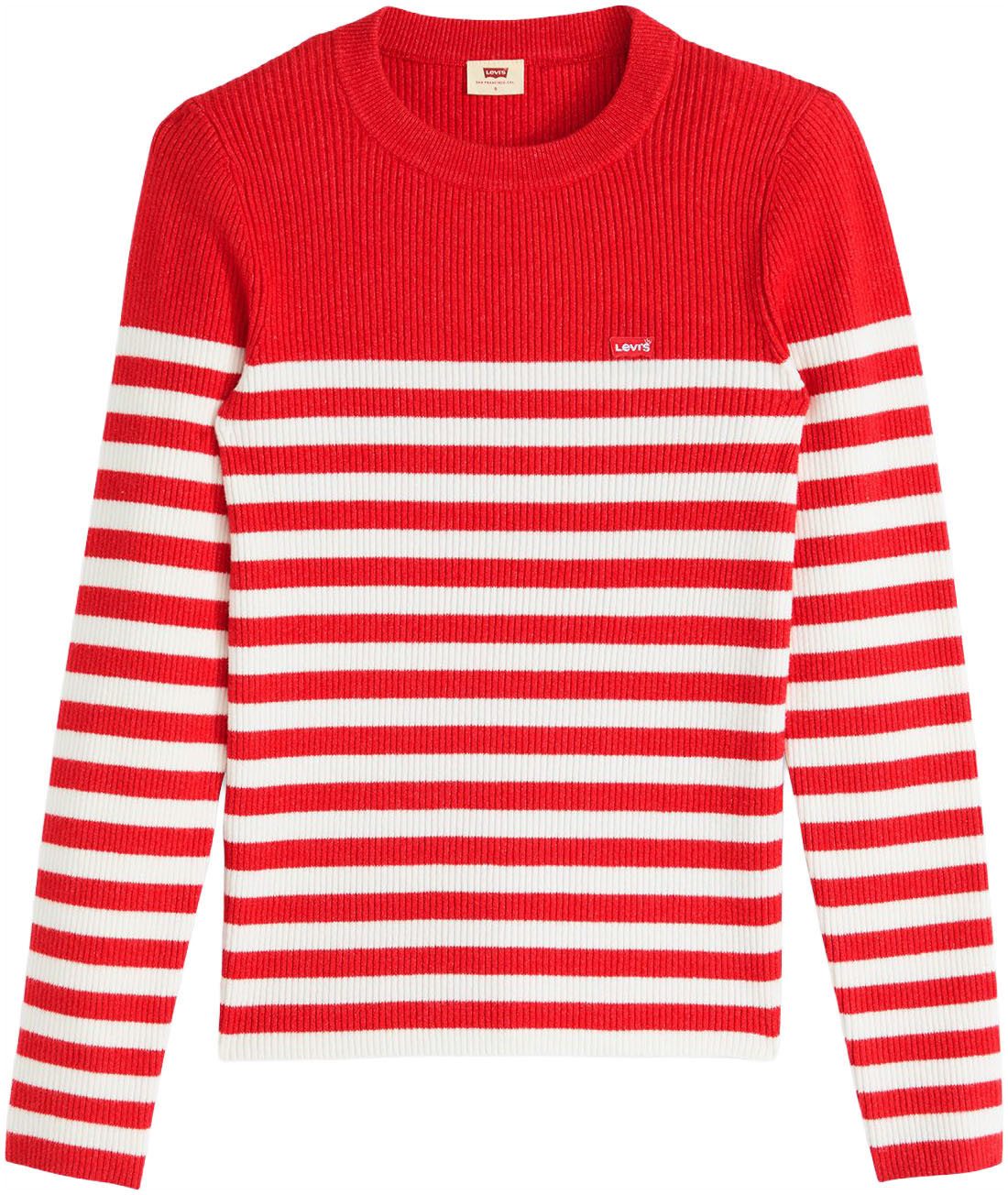 Levi's® Rundhalspullover RIB CREW SWEATER Geripptes Strickmuster günstig online kaufen