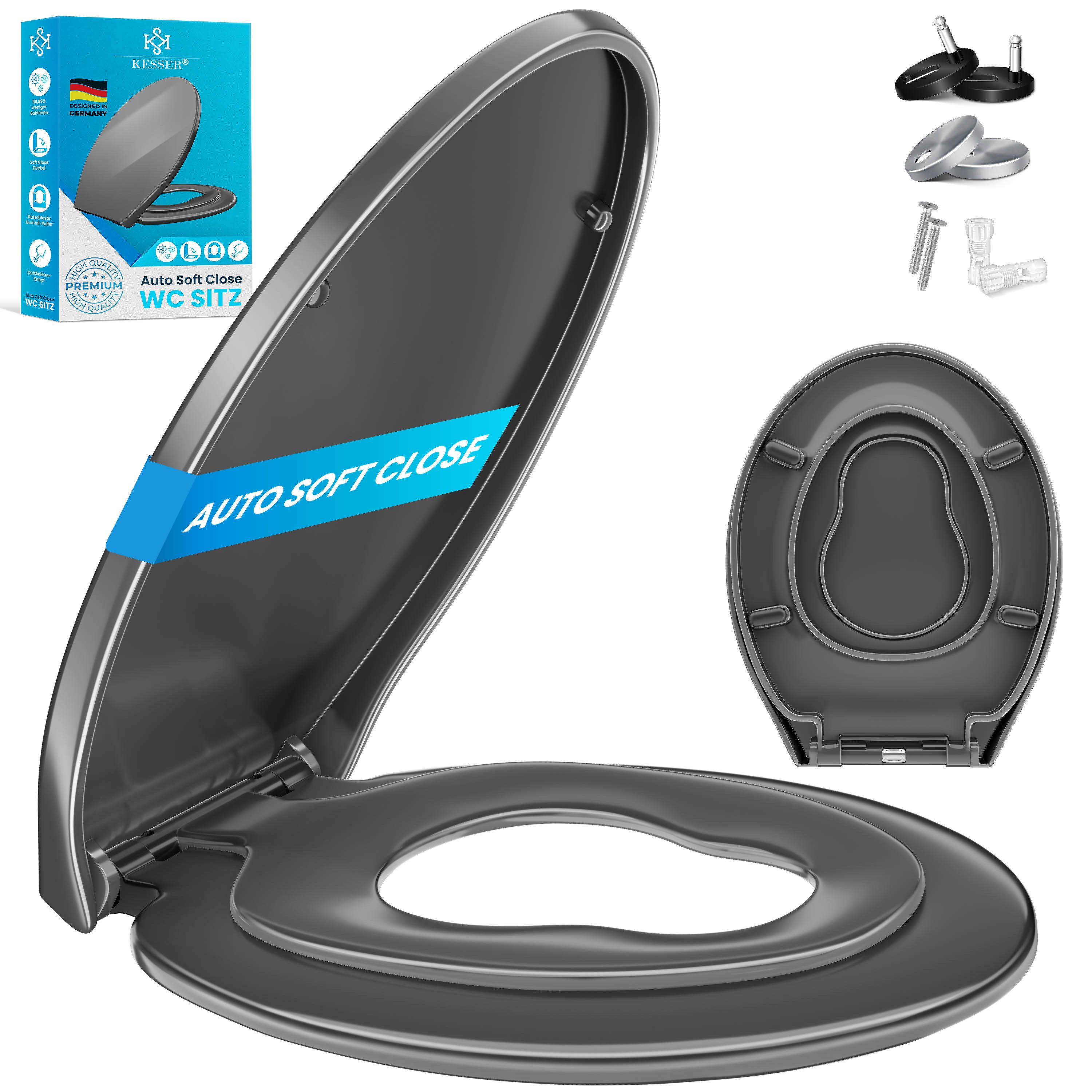 KESSER WC-Sitz, Toilettendeckel mit Absenkautomatik & Softclose aus Duroplast