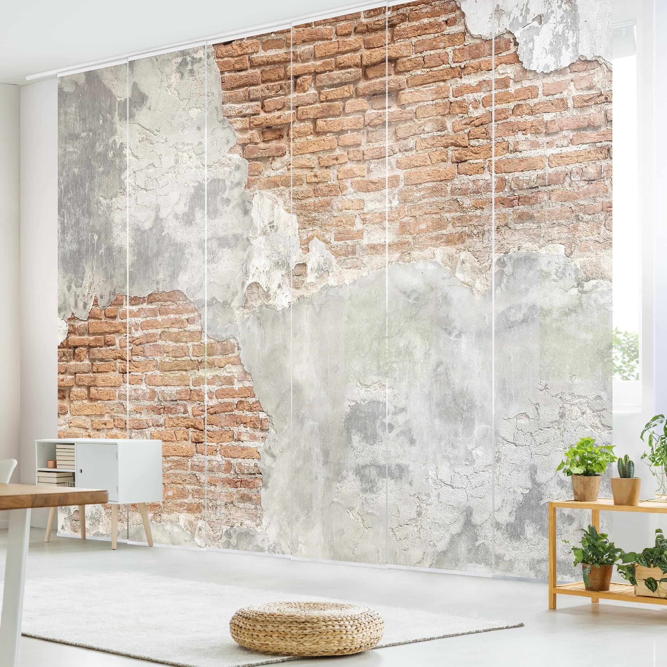 Bilderdepot24 Schiebegardine modern Flächenvorhang blickdicht Shabby günstig online kaufen