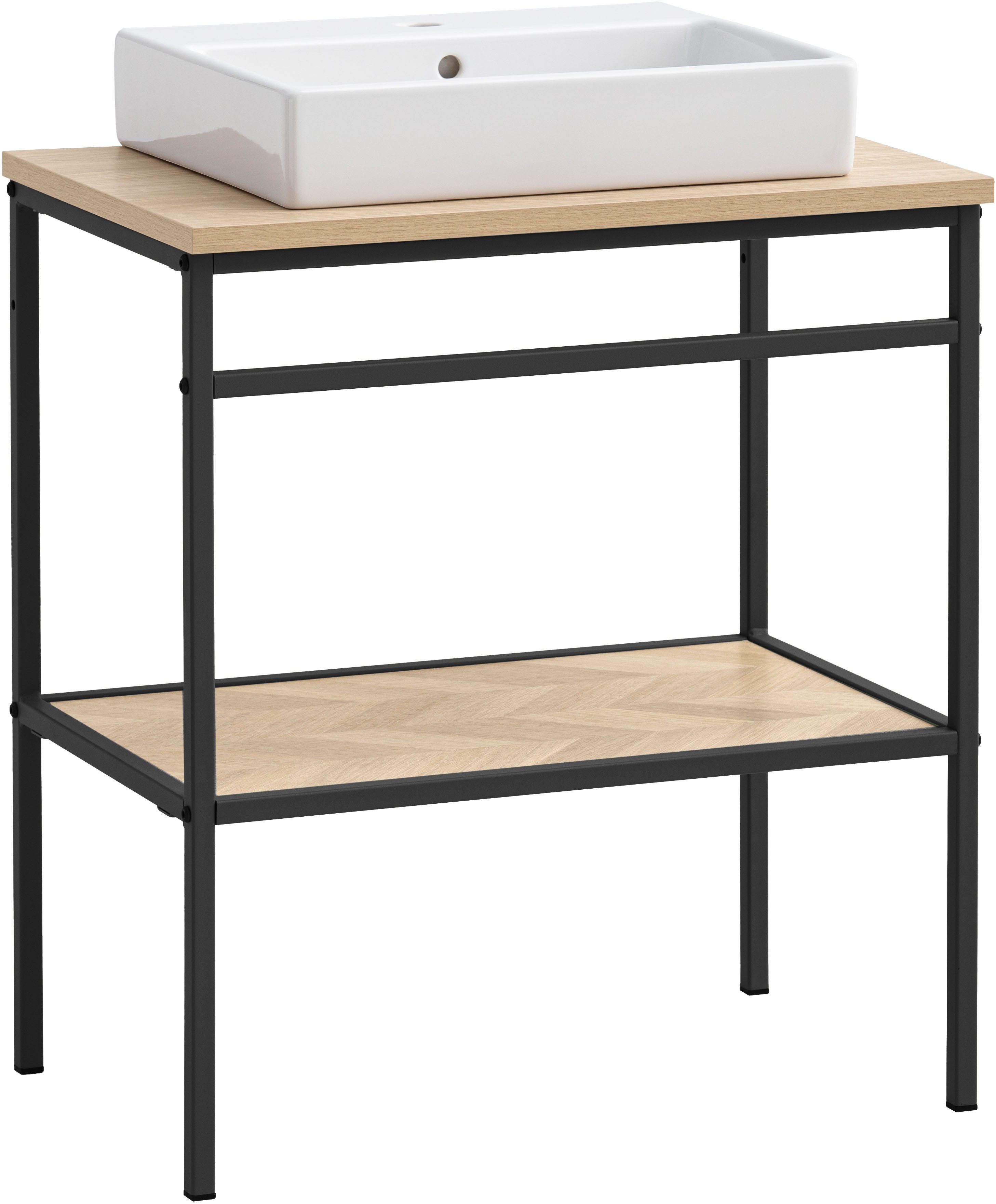 welltime Waschtisch Lorna, Waschtisch, melaminharzbeschichtet,Made in Germany, B: 30 cm (1-St), Solide Verarbeitung - Dieses Produkt ist in Deutschland gefertigt