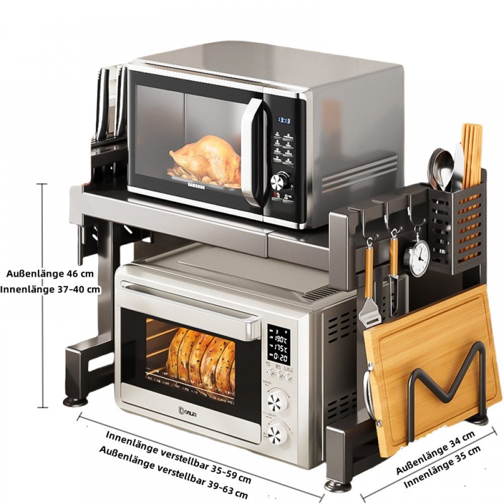 BBWL Küchenregal Verstellbares Mikrowellenregal aus Carbonstahl, mit Messer günstig online kaufen