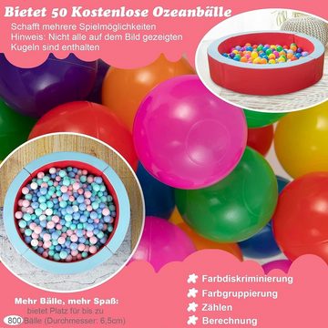 KOMFOTTEU Bällebad Ballbecken, aus PU-Gewebe, für Kinder ab 3 Jahren