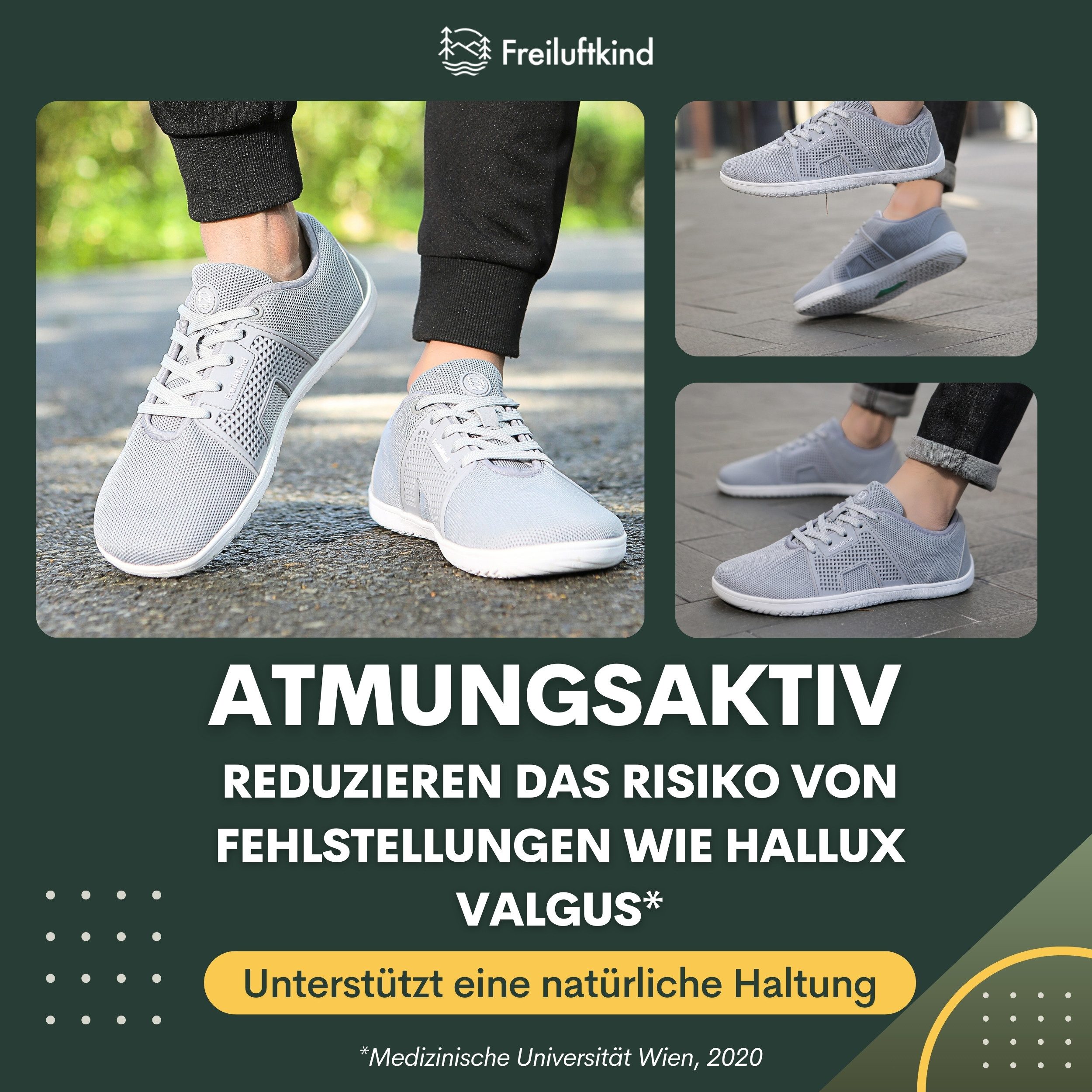 Freiluftkind Hokkaido – gesunde Barfußschuhe Sneaker - Entlastung für Gelenke Sneaker
