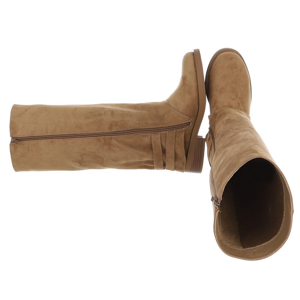 Ital-Design Hochwertige Damenstiefel mit Schnallen für günstig online kaufen