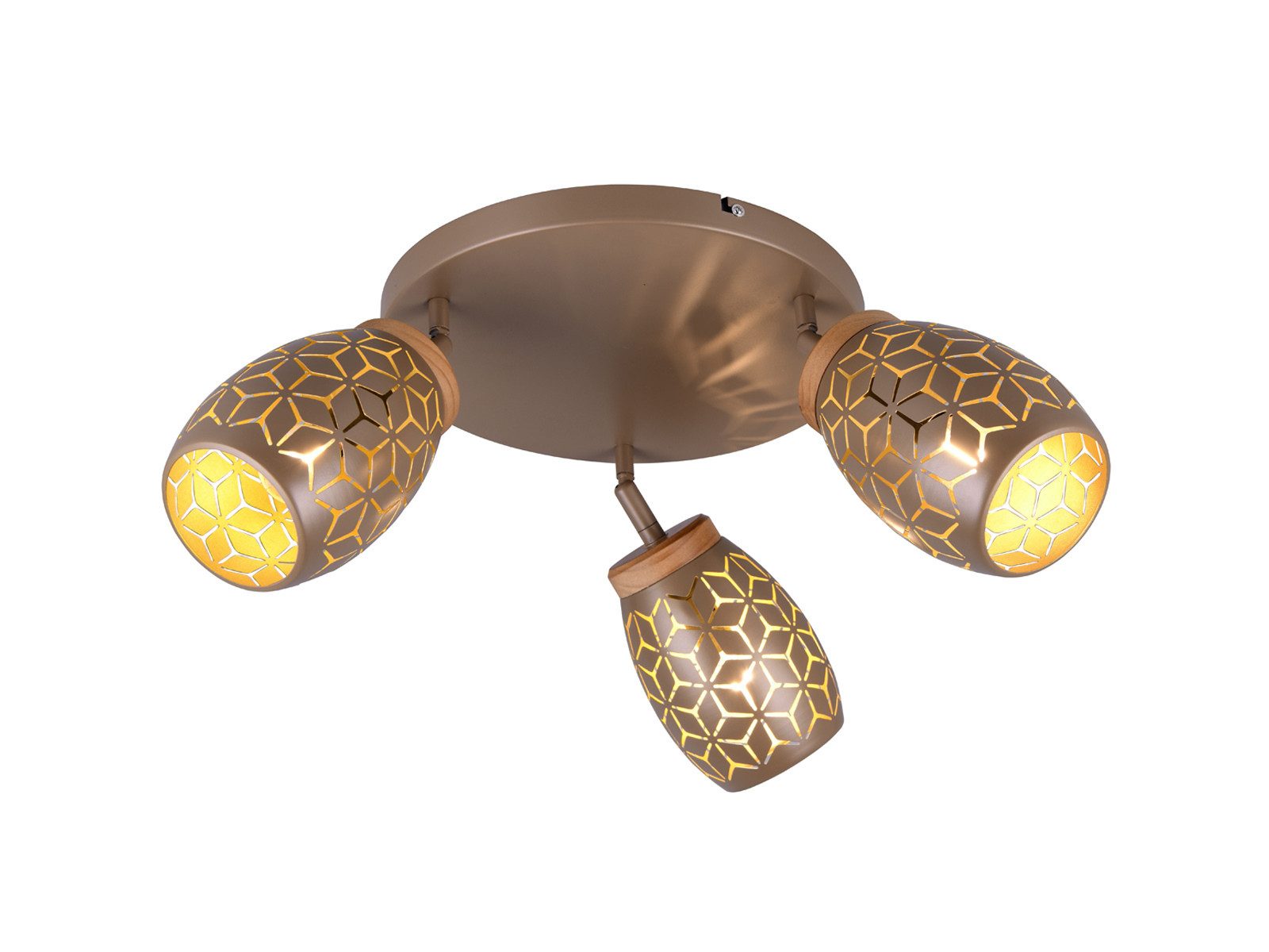 Reality Leuchten LED Deckenstrahler, Dimmfunktion, LED wechselbar, warmweiß, Groß-e Decke-nleuchte Küchen-beleuchtung Spot-s Treppenhaus, Ø 58cm
