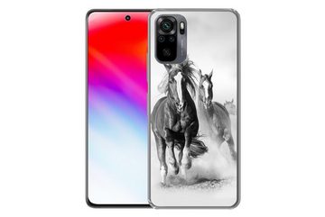 MuchoWow Handyhülle Pferde - Tiere - Illustration, Phone Case, Handyhülle Xiaomi Redmi Note 10, Silikon, Schutzhülle