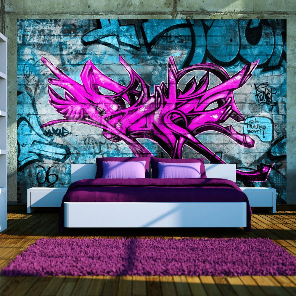 KUNSTLOFT Vliestapete Anonymous graffiti 1x0.7 m, Halb-matt, lichtbeständige Design Tapete