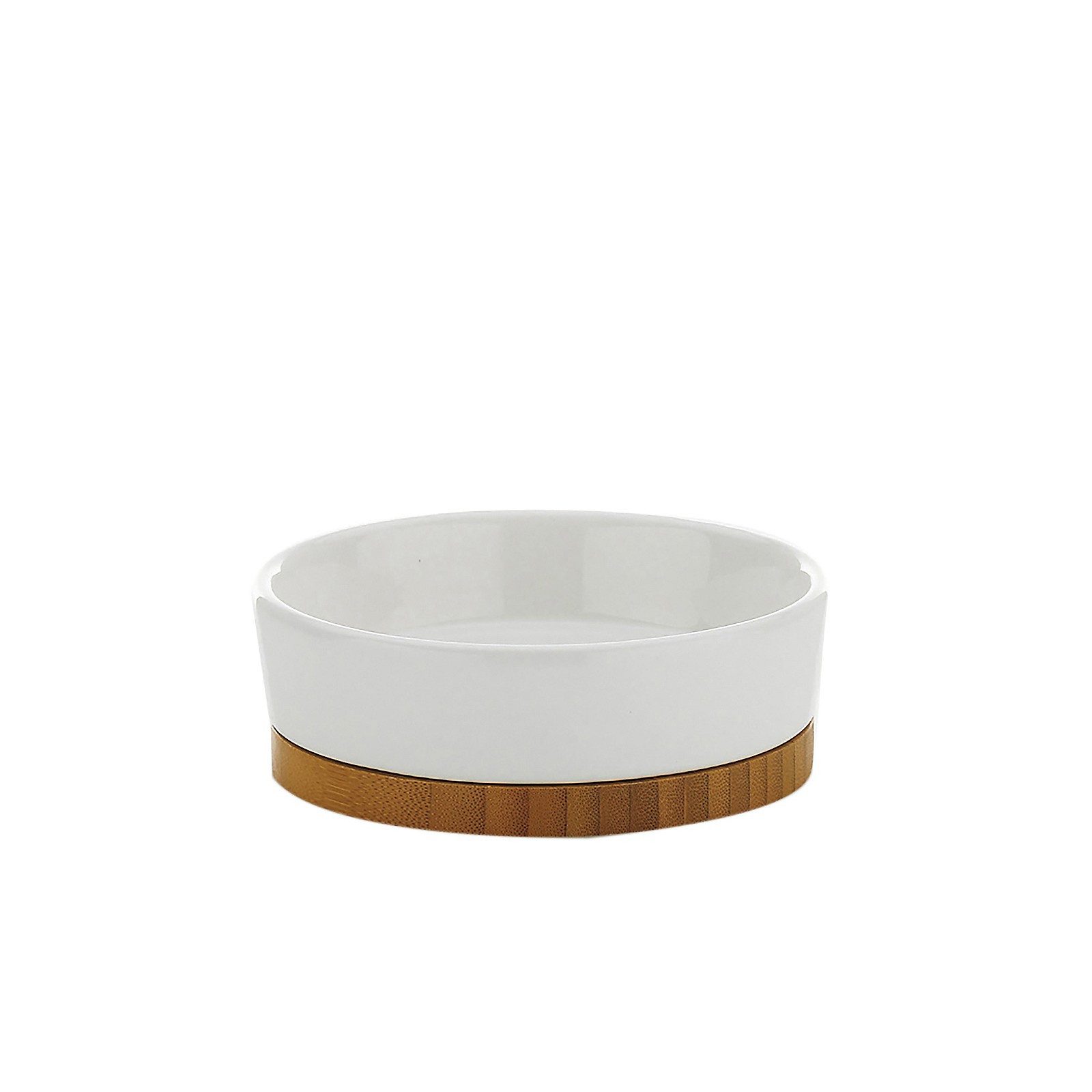 kela Дозаторы мыла Natura, glänzende Keramik, Boden aus Bambus