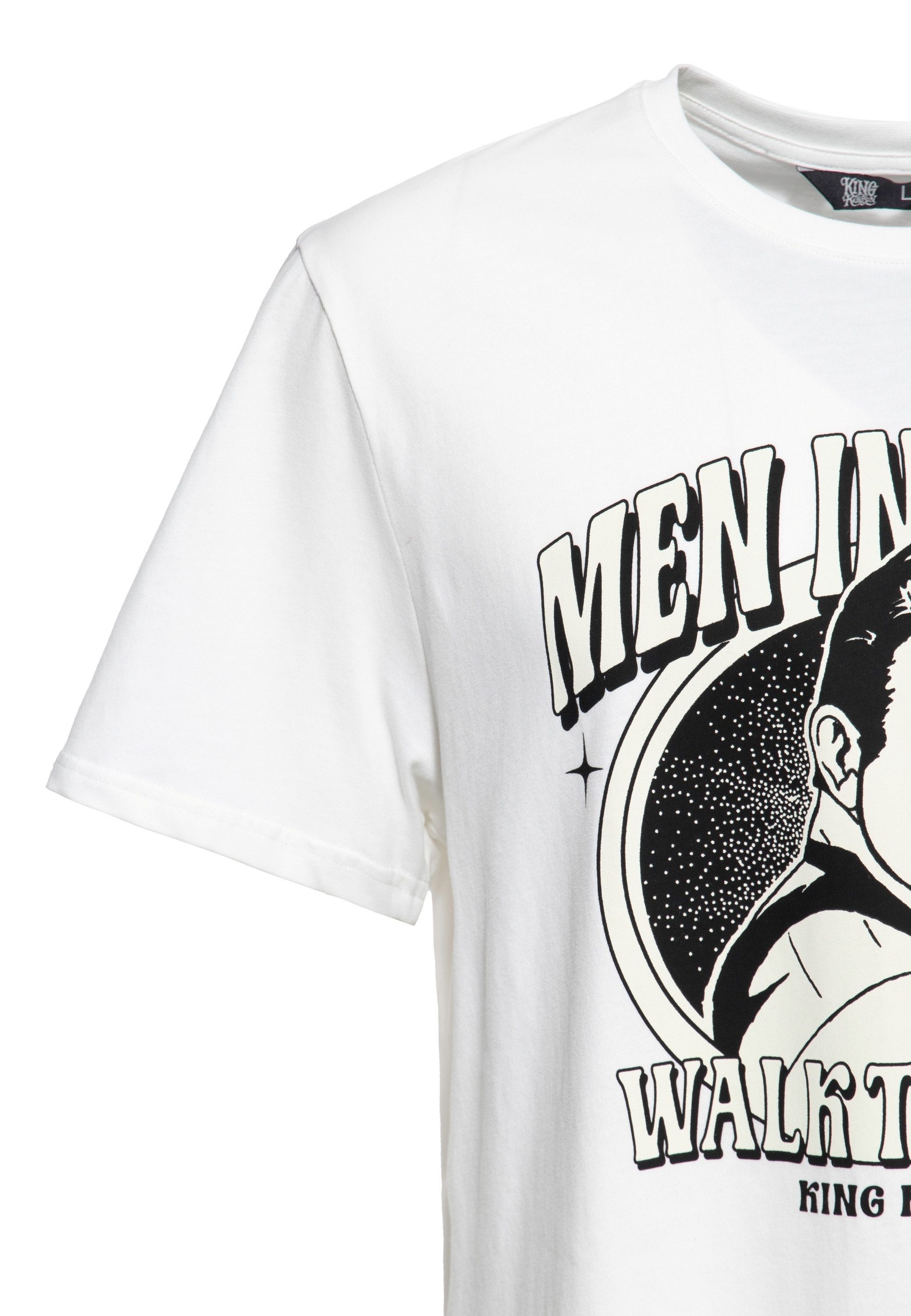 KingKerosin Print-Shirt Man in Black (1-tlg) mit Front-Print