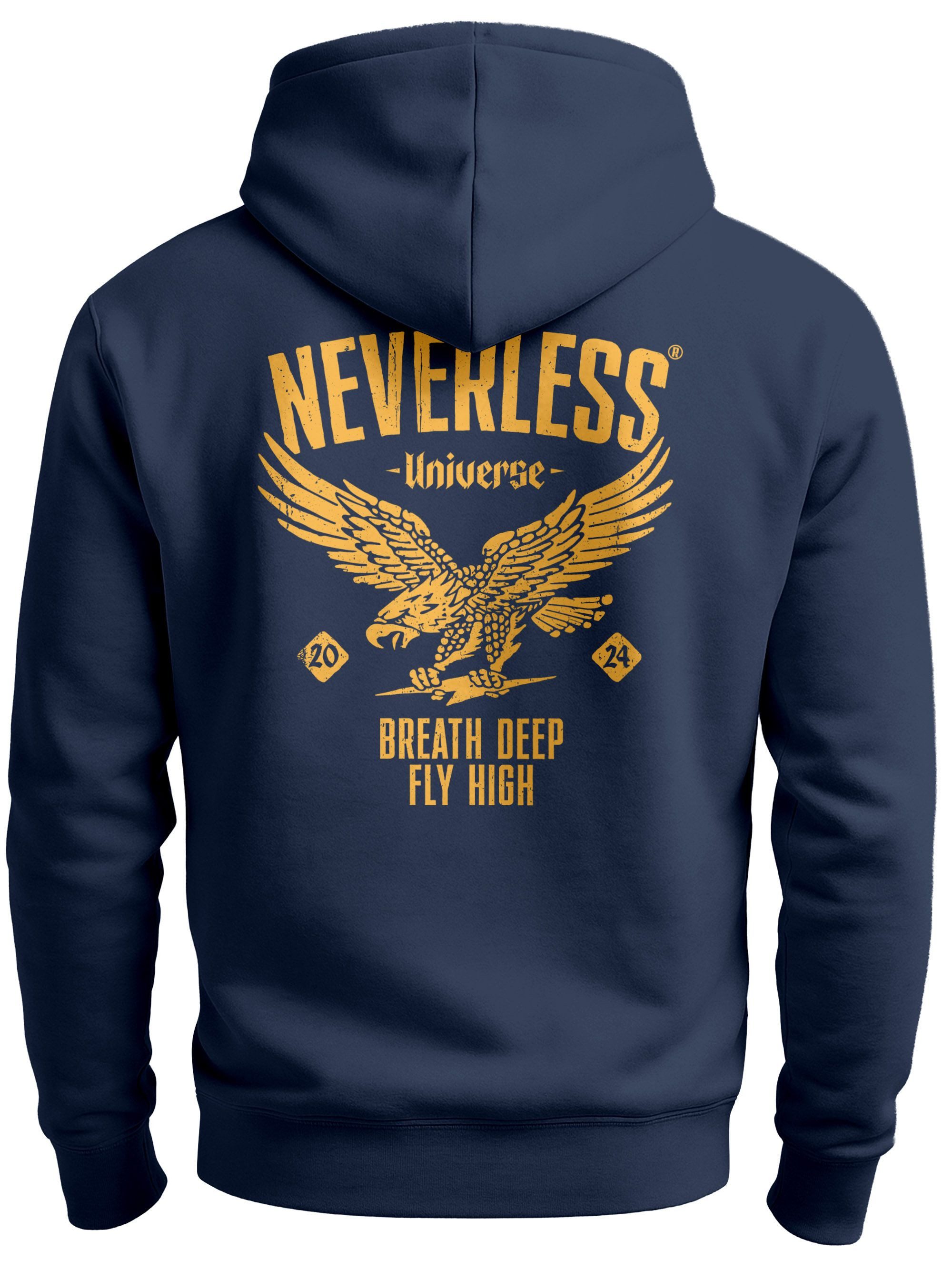 Neverless Hoodie Neverless® Hoodie Backprint Herren Adler Eagle Print Retro günstig online kaufen