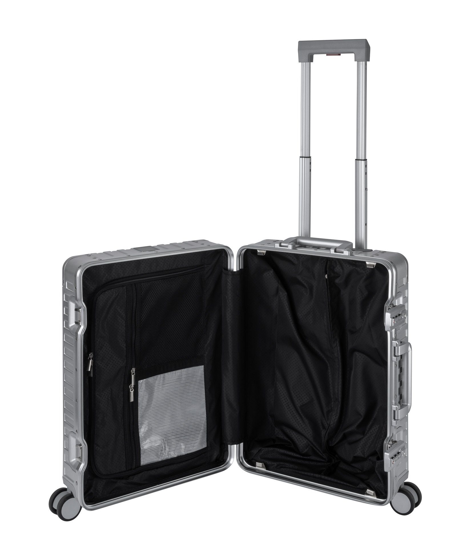 Travelhouse Handgepäckkoffer Tokyo, 4 Rollen, Aluminium Hartschale TSA Zahlenschloss Aluminium-Rahmen