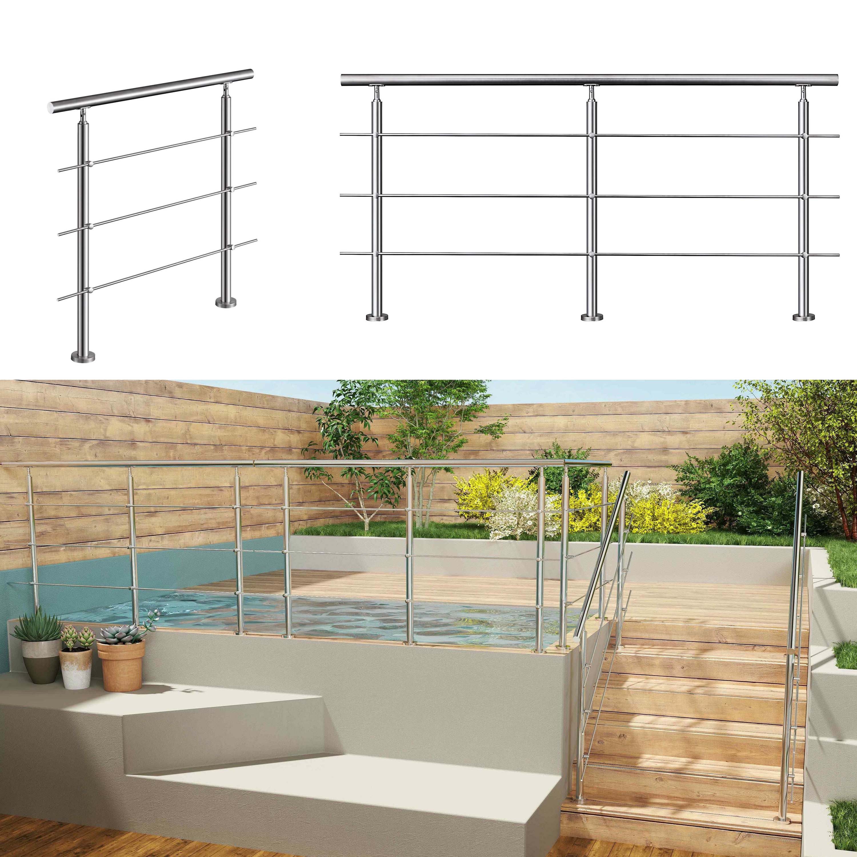 AICA Handlauf Treppengeländer Außen, Handlauf Edelstahl, Geländer Aussen, I günstig online kaufen