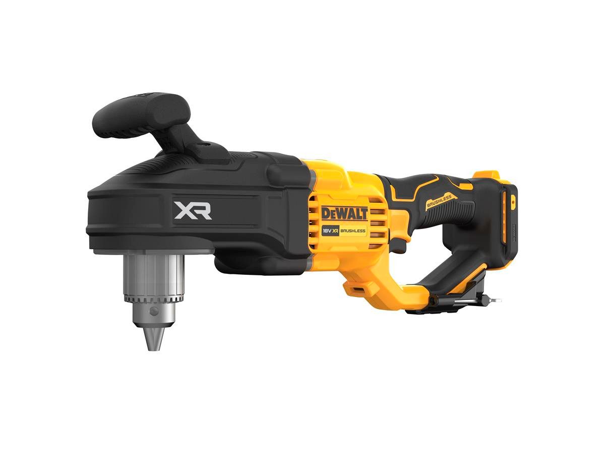 DeWalt Winkelbohrmaschine 18V, 18 V, ohne Akku u. Ladegerät, Anti-Rotations-System, LED-Arbeitsleuchte