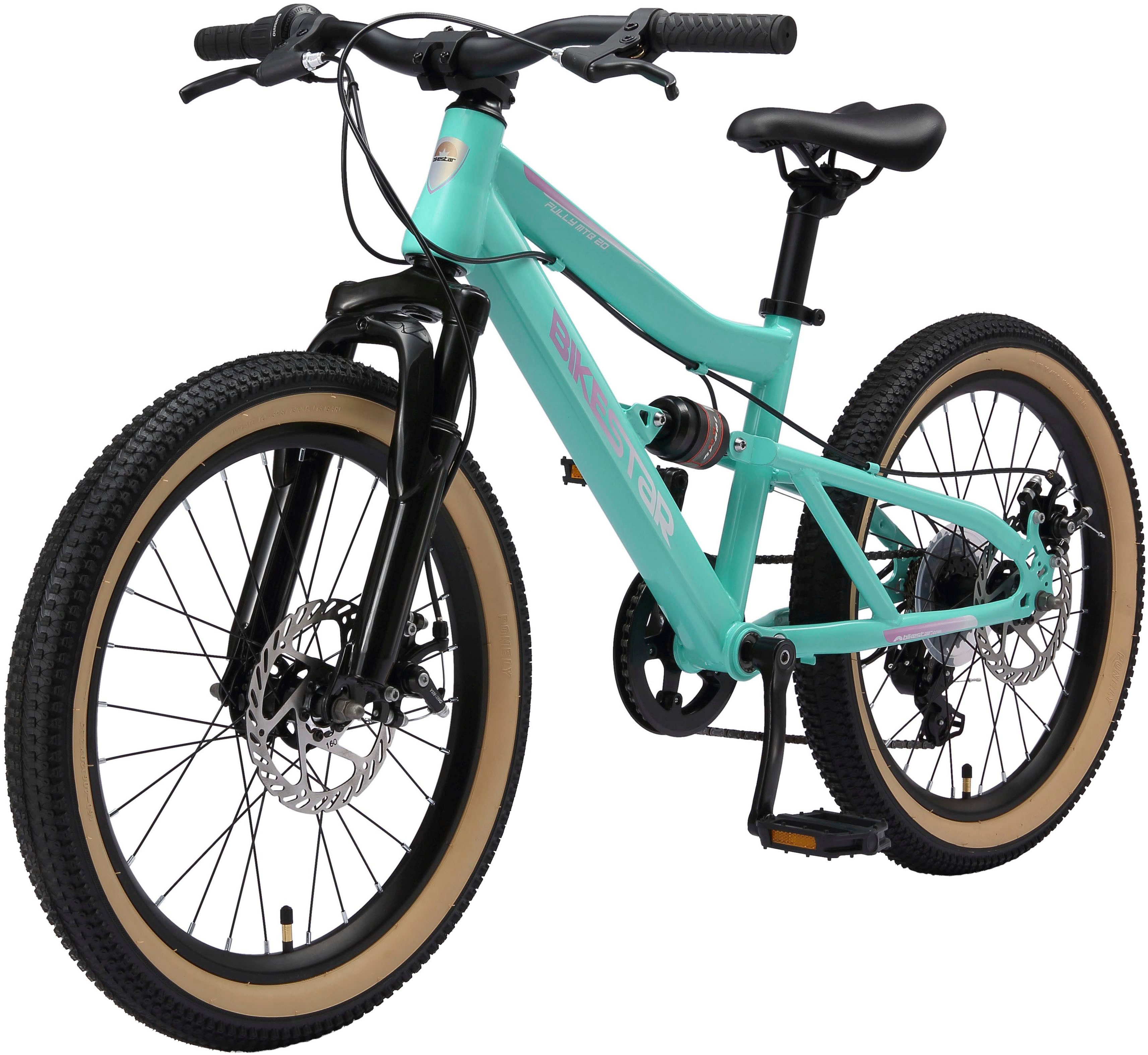 Bikestar Jugendfahrrad, 7 Gang Shimano RD-TY21 Schaltwerk, Kettenschaltung