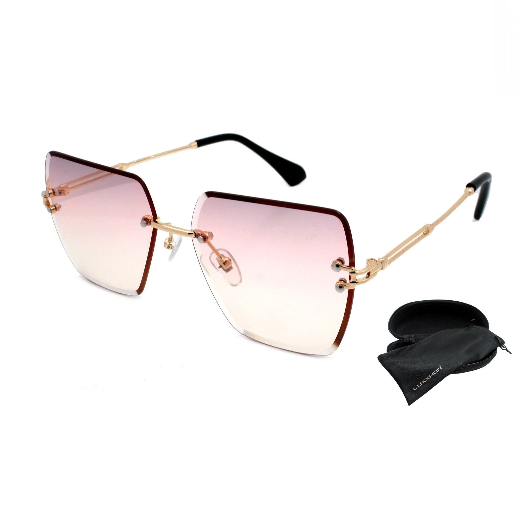 Vaccari-design Sonnenbrille (Designer Brille in Gold Metallbrille mit Hardc günstig online kaufen